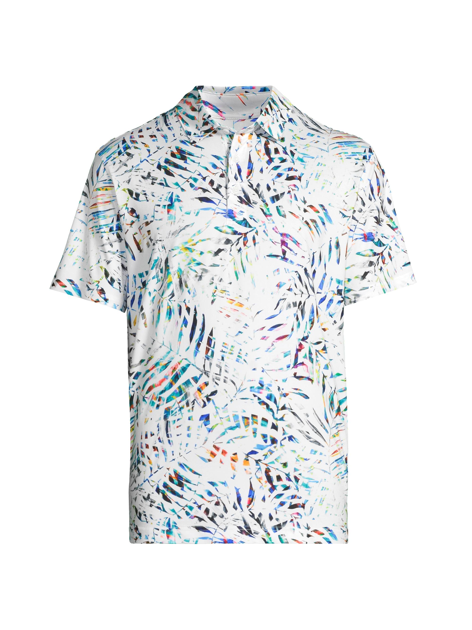 Robert Graham Men's Island Palm Knit Polo Shirt