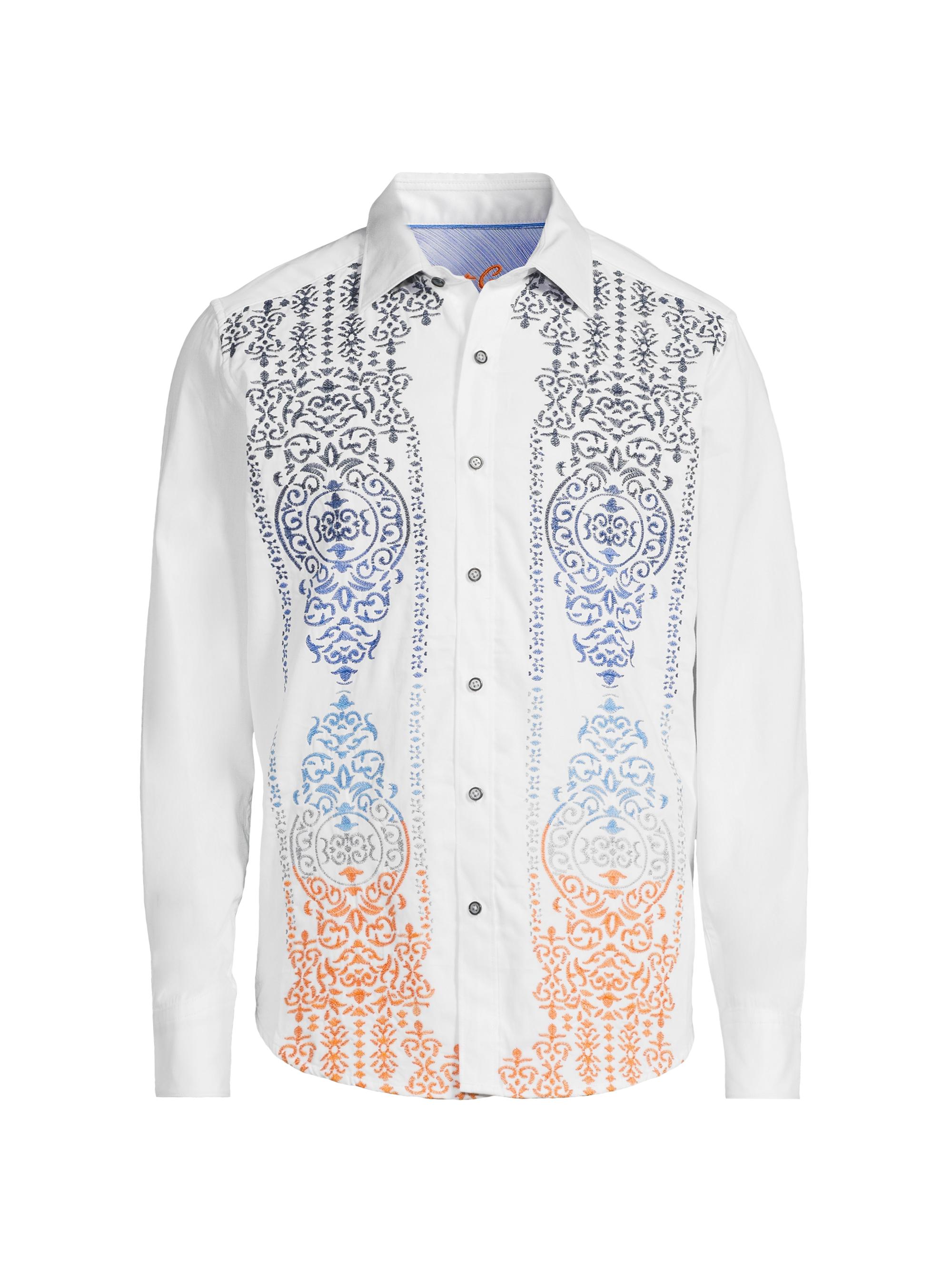 Robert Graham Men's Gate Keeper Cotton Shirt - White