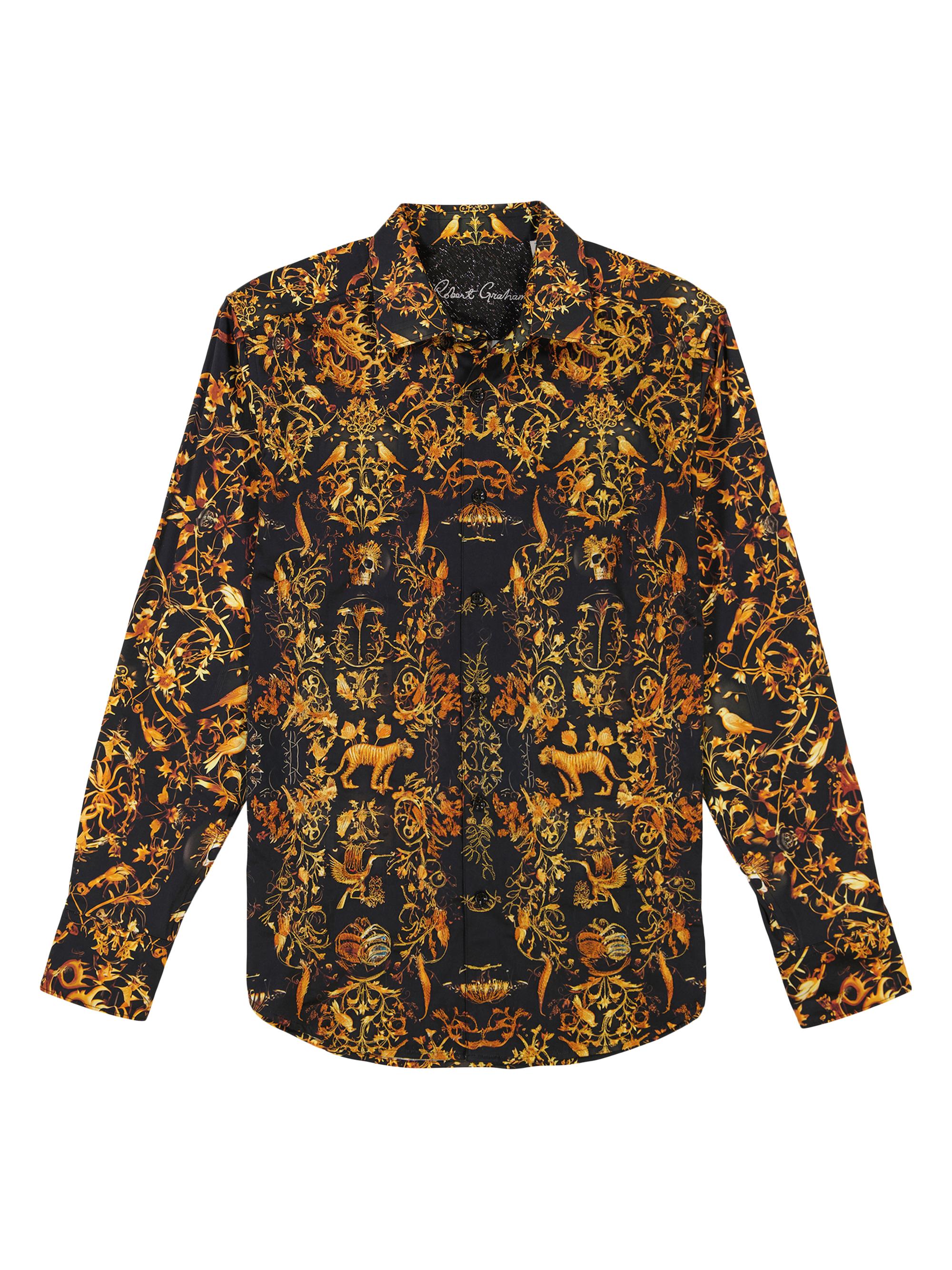 Robert Graham Men's Brut Printed Button-Front Shirt - Black