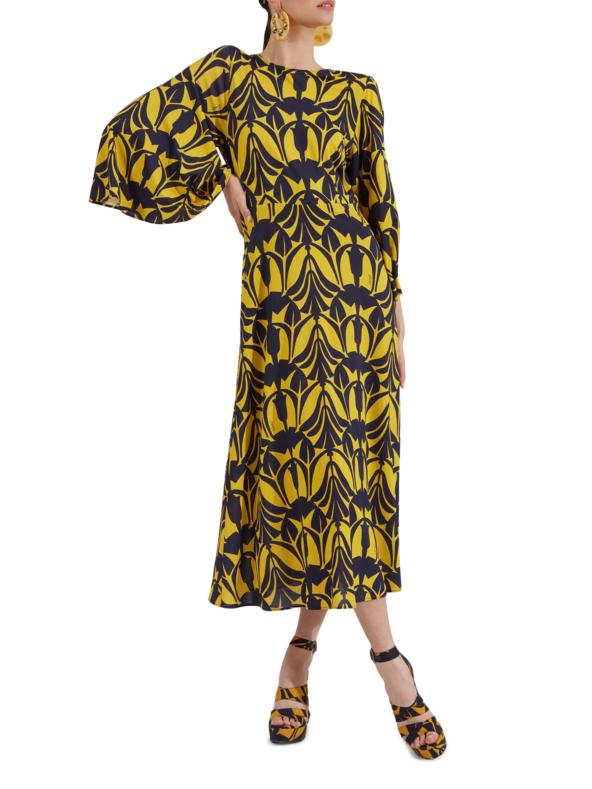 v neck silk midi dress Rihoas Satin V Neck Cowl Sleeve Midi Dress
