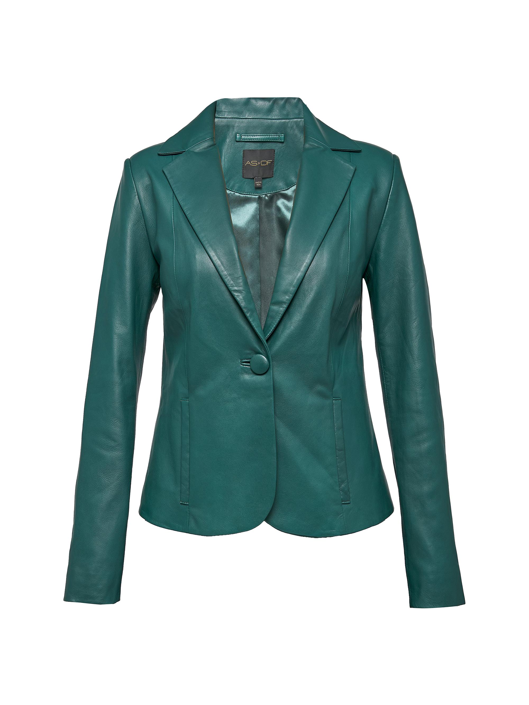 AS by DF Women's Telly Leather Blazer - Forest Green
