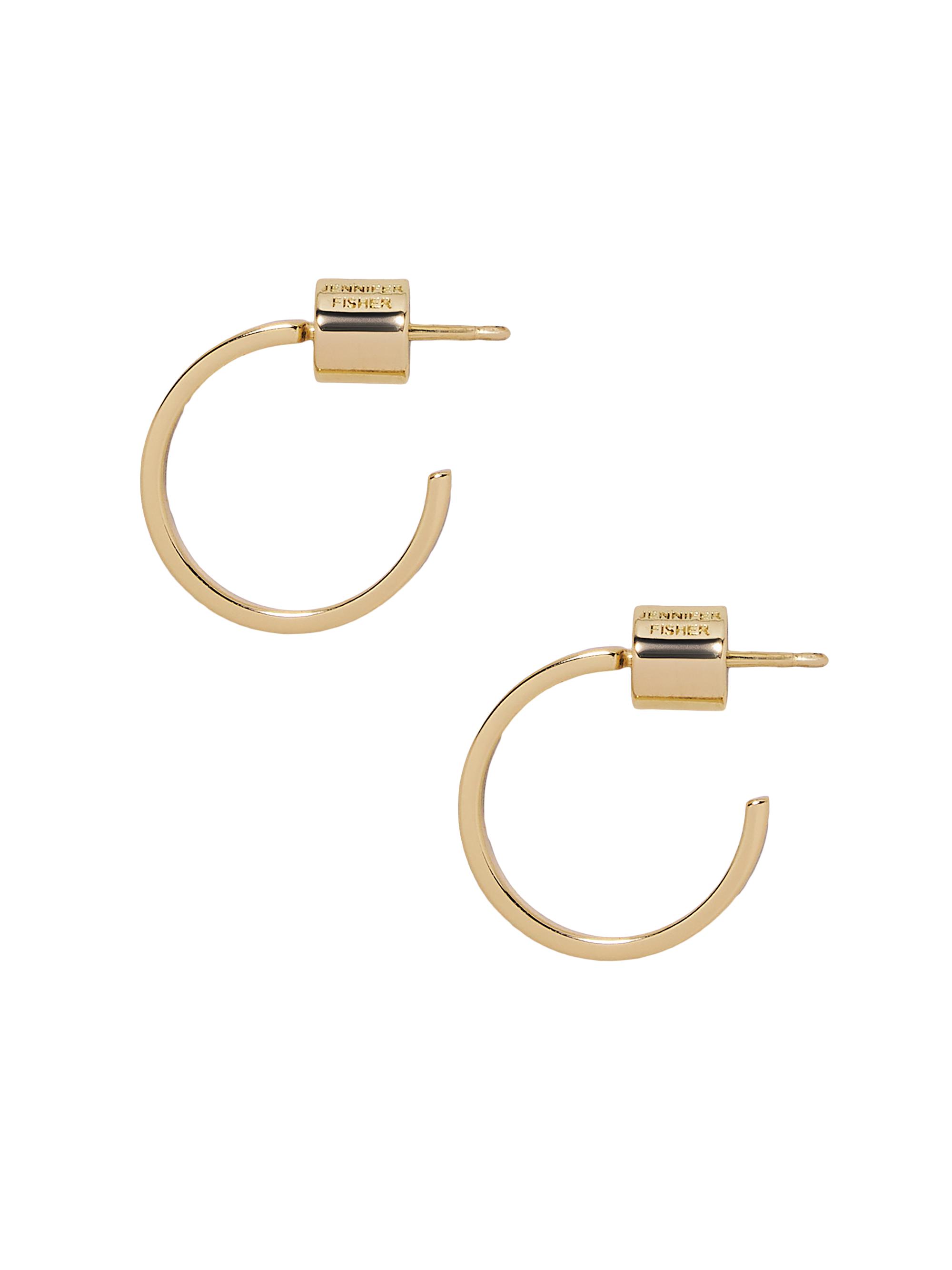 Jennifer Fisher Women's Flat Thread 10K-Gold-Plated Hoop Earrings - Gold