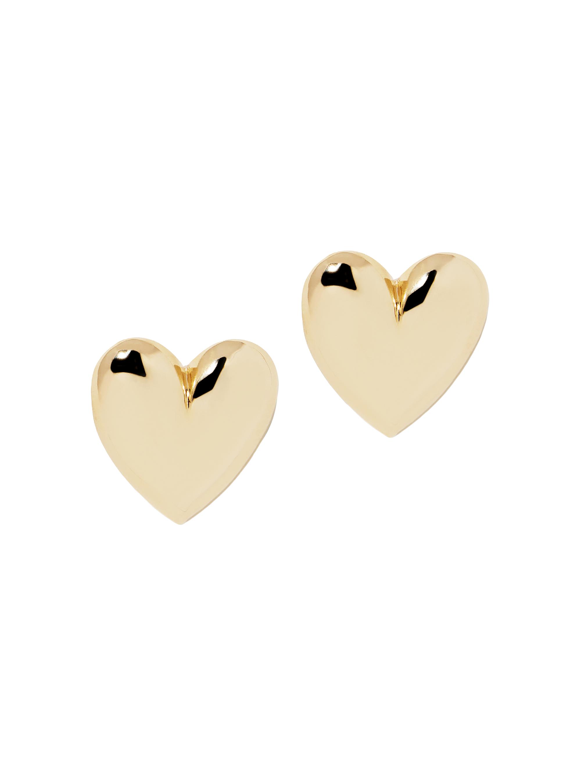 Jennifer Fisher Women's Puffy Heart 10K-Gold-Plated or Silvertone Stud Earrings - Gold
