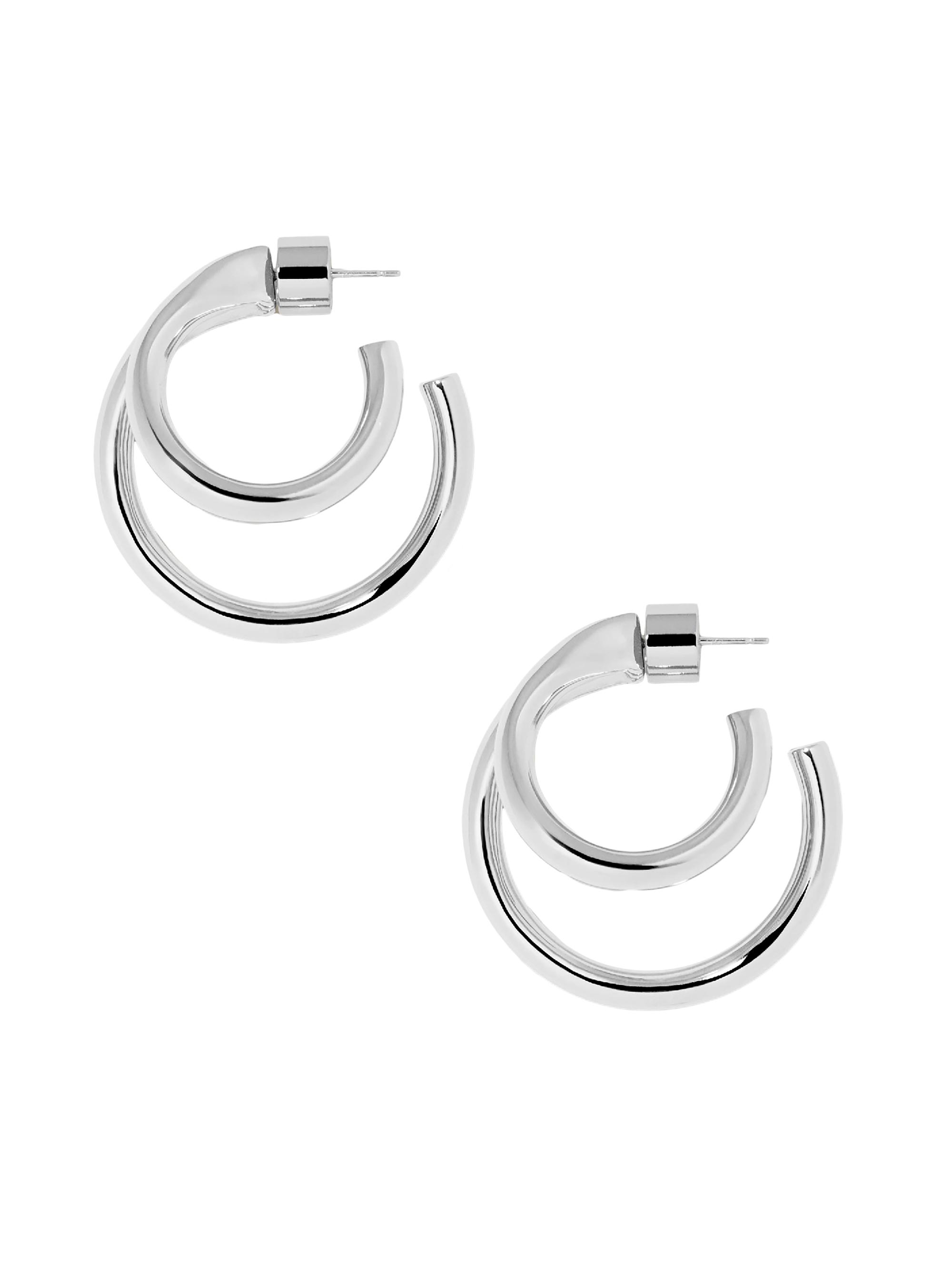 Jennifer Fisher Women's Double Lilly Hoop Earrings/10MM x 29MM - Silver