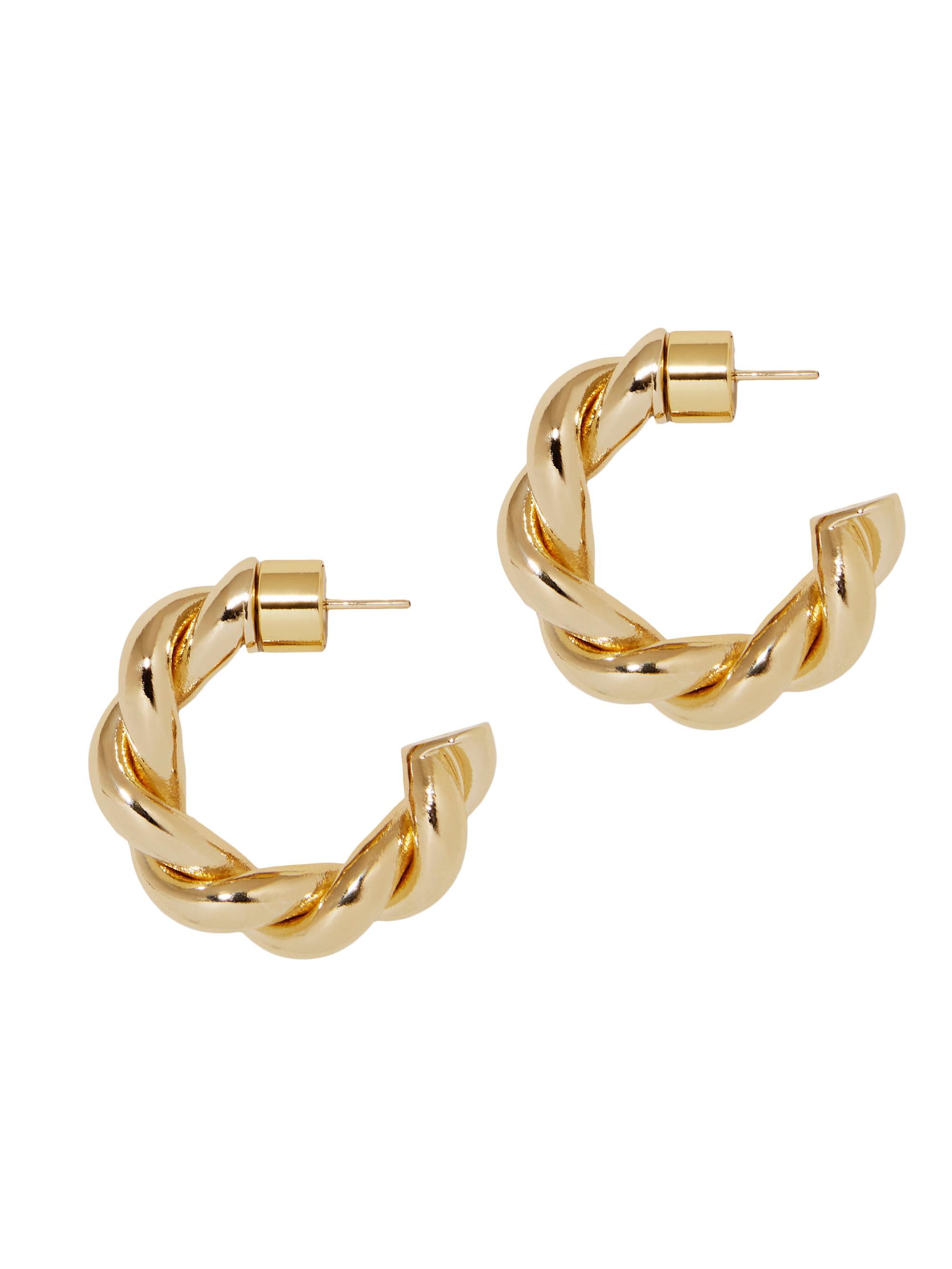 Jennifer Fisher Women's Twisted Lilly 10K-Gold-Plated Huggie Earrings - Gold