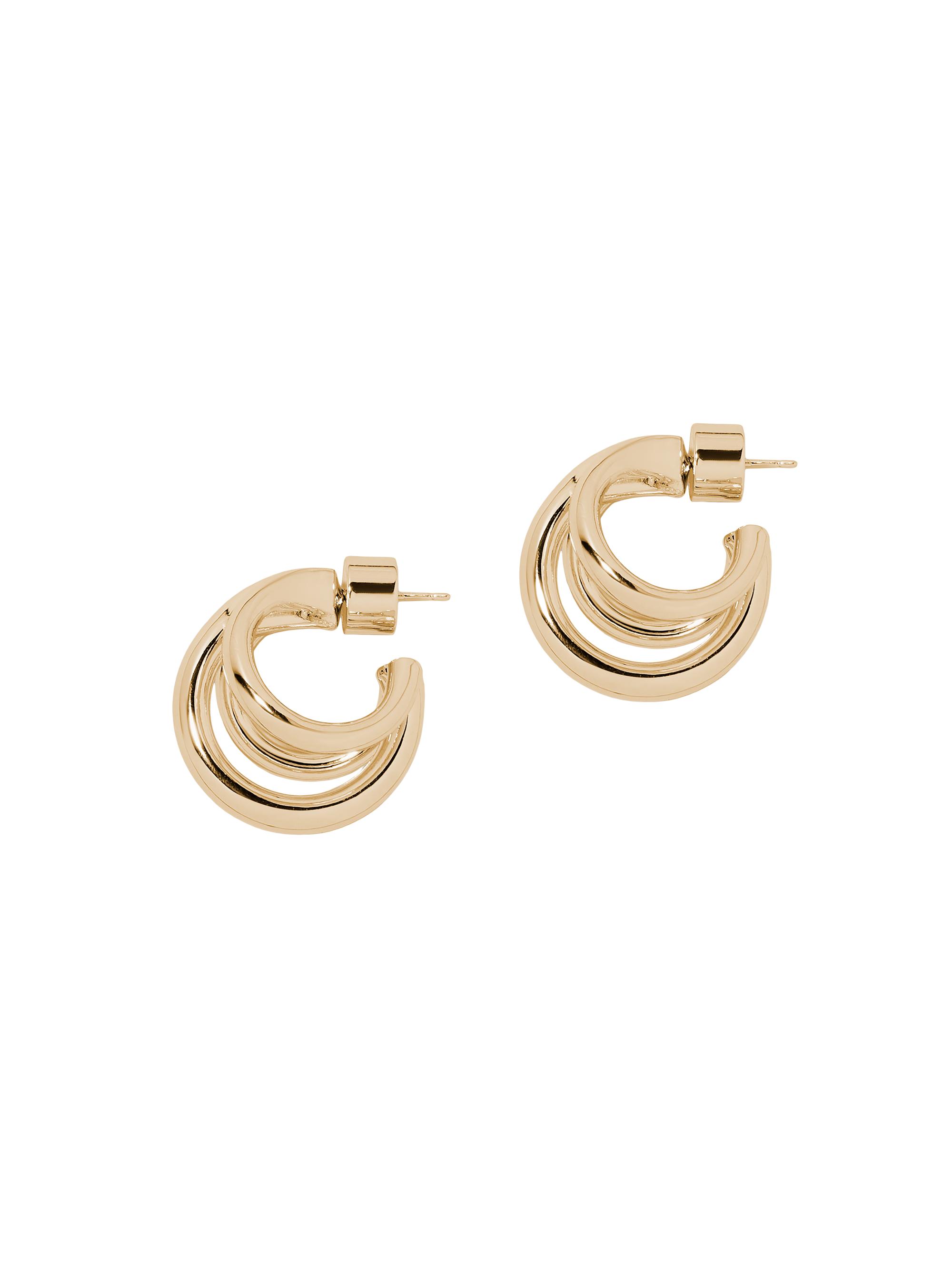 Jennifer Fisher Women's Triple Lilly 10K-Gold-Plated Huggie Earrings - Gold
