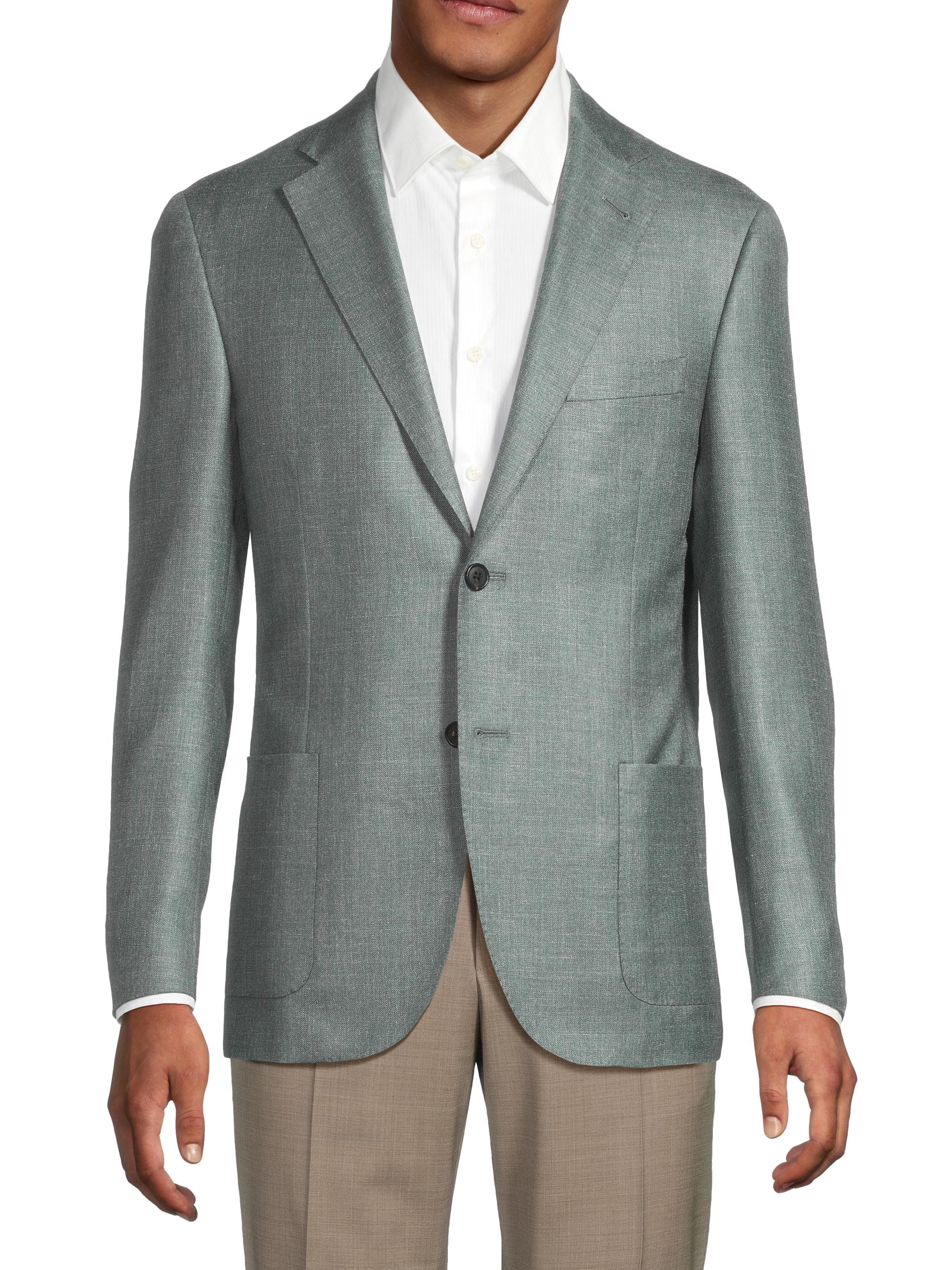 Corneliani Wool-Blend Single-Breasted Blazer | Saks Fifth Avenue