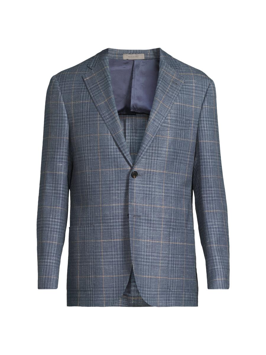 Corneliani Men's Plaid Single-breasted Sport Jacket