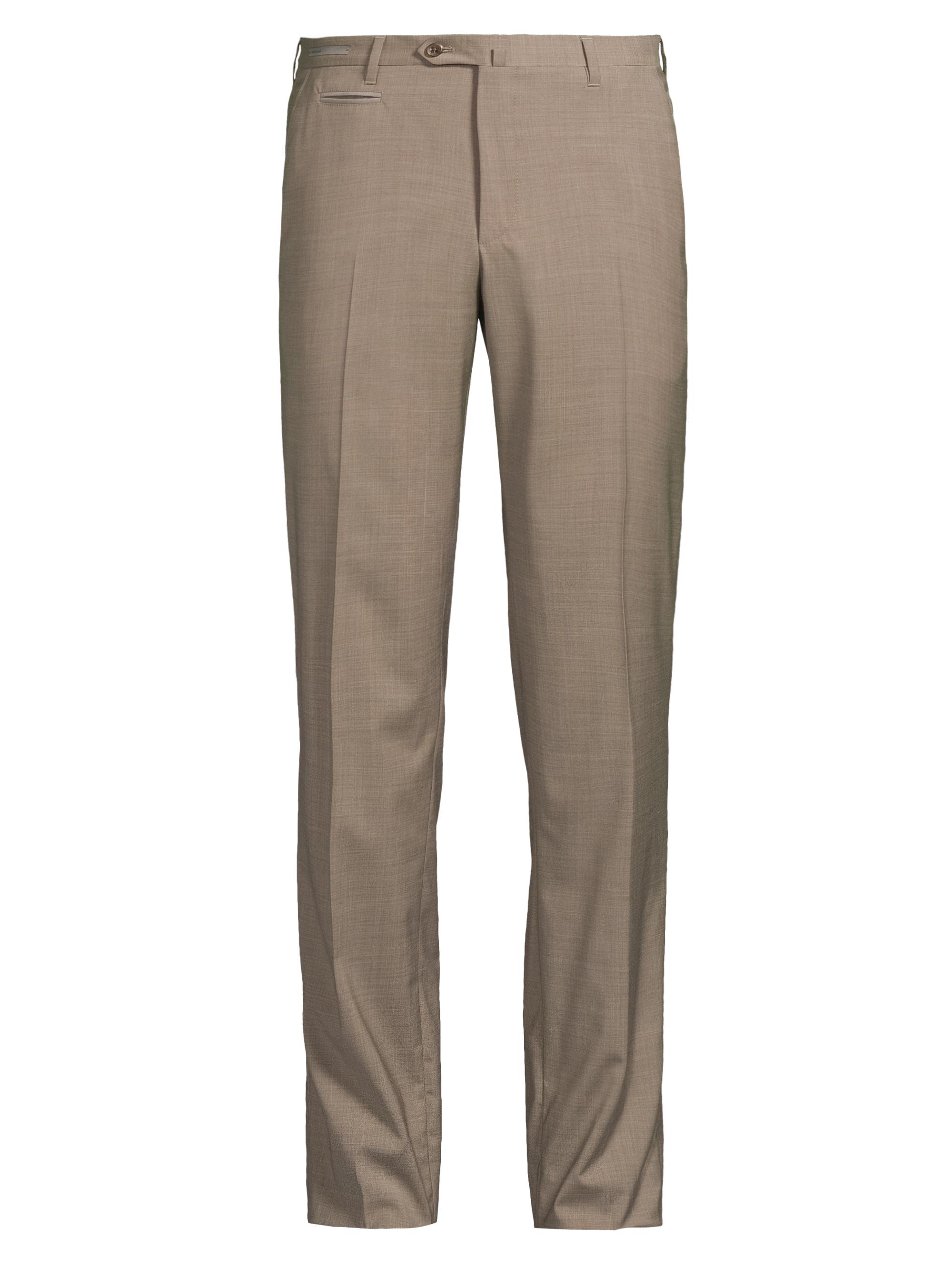 Corneliani Men's Stretch-Wool Trousers - Natural