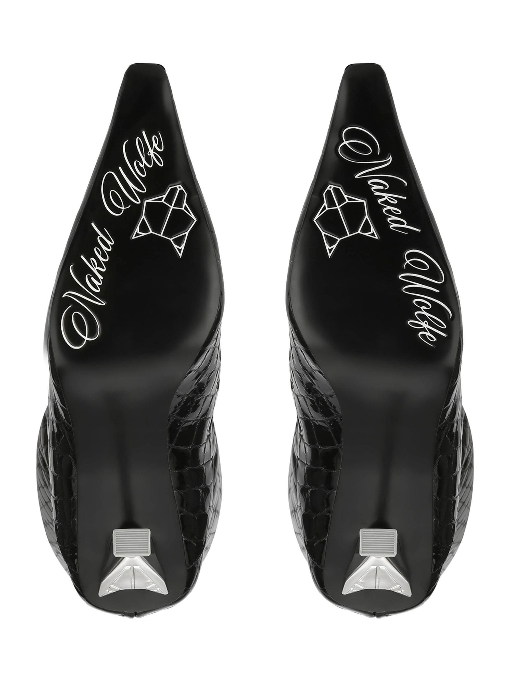 Naked Wolfe Texas Faeda Croc Patent Leather Boots | Saks Fifth Avenue