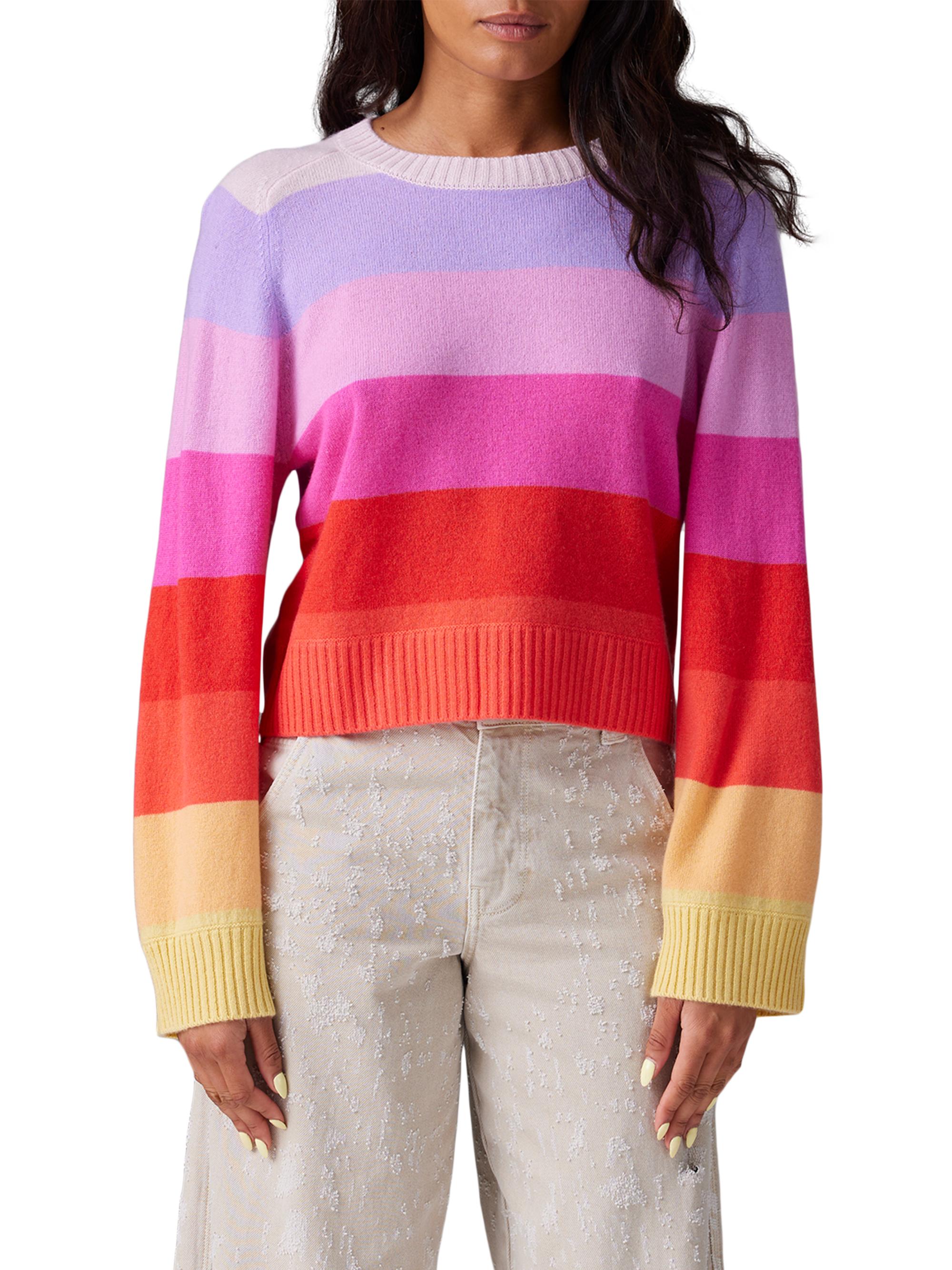 COLORUSH Women's Omar Gradient Stripe Sweater - Carnival