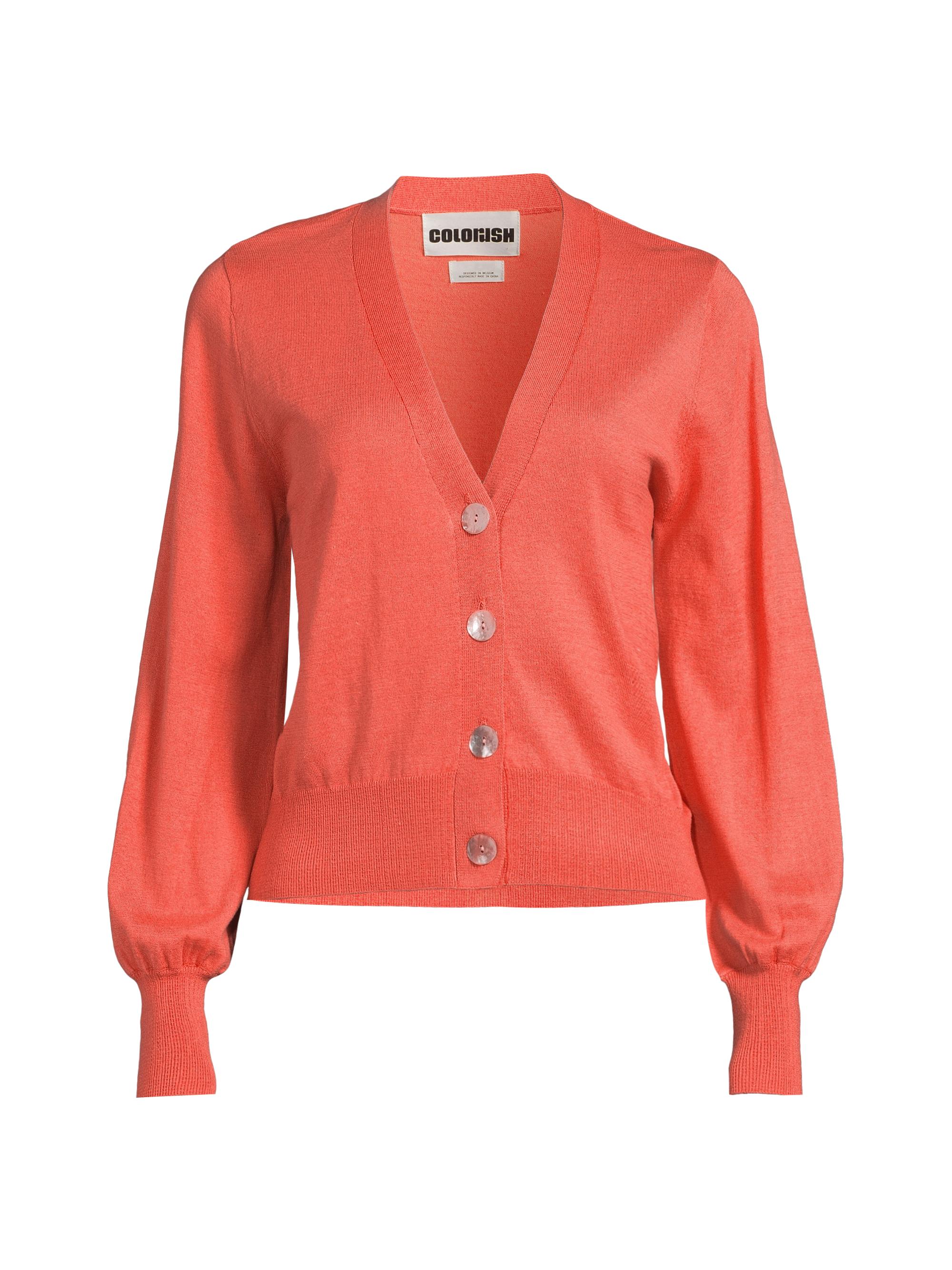 COLORUSH Women's Jes Elegant Knit Cardigan - Sangria