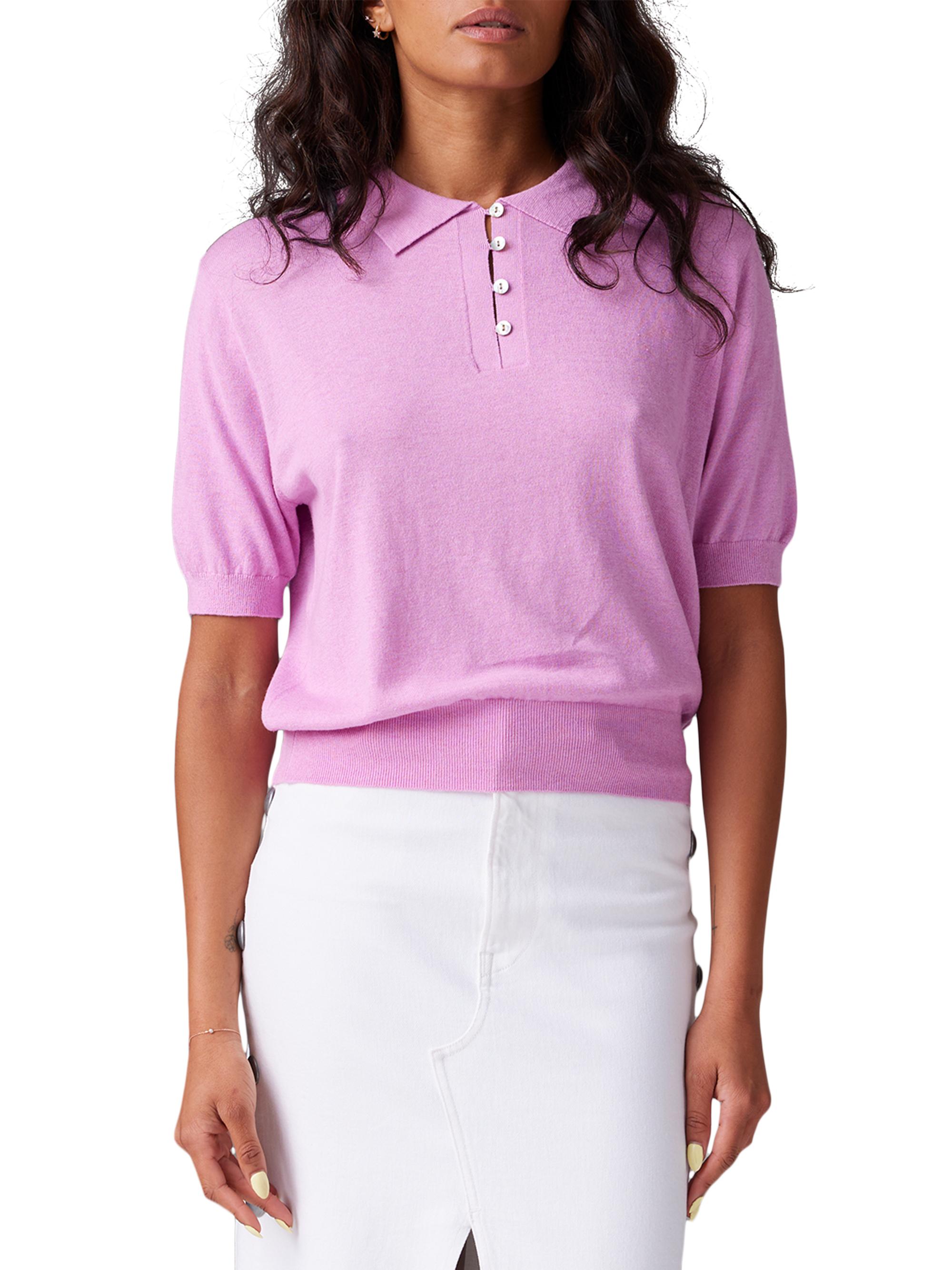 COLORUSH Women's Nicola Polo Top - Lychee