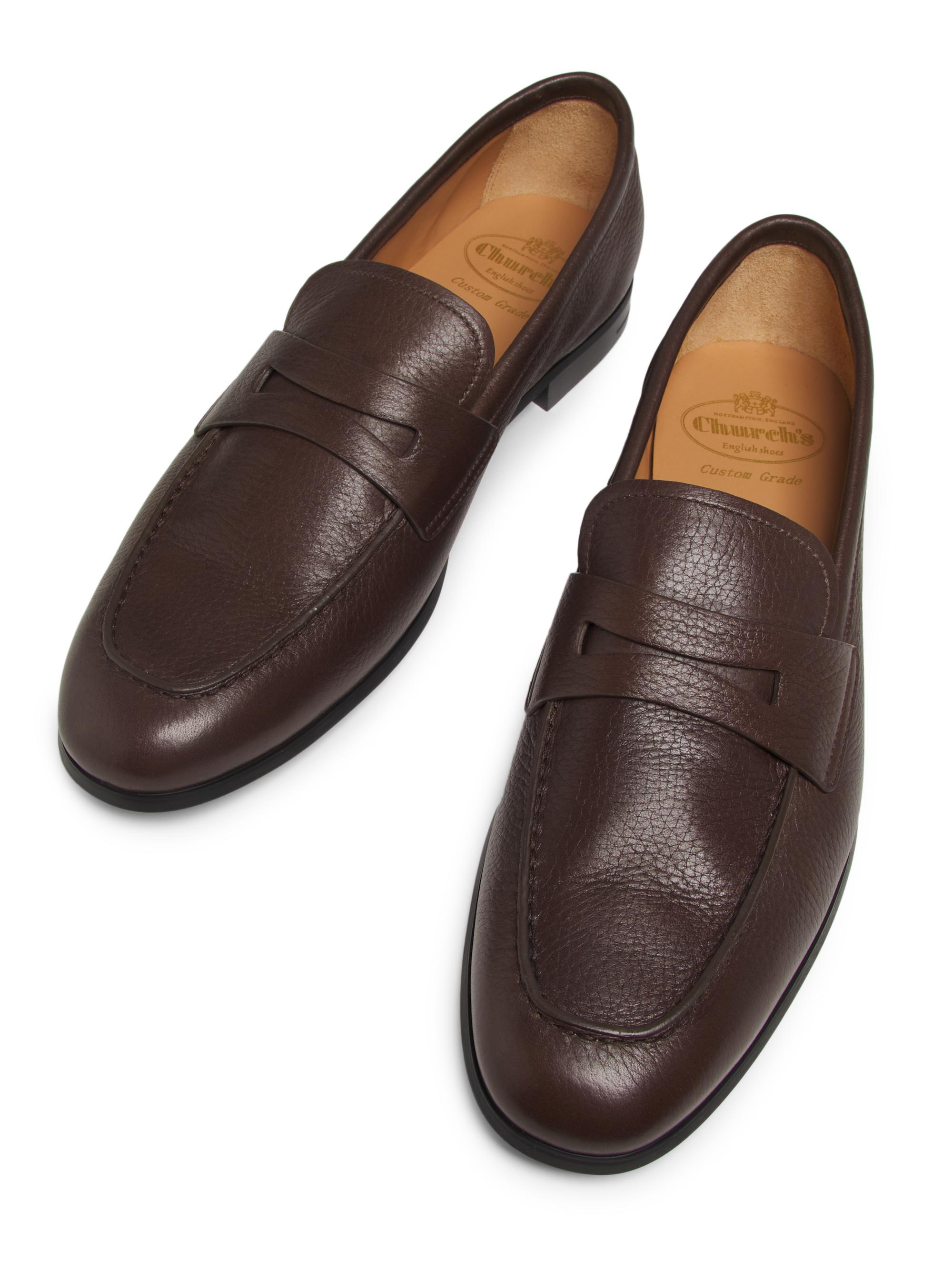 Church's Milton R Apron-Toe Leather Penny Loafers | Saks Fifth Avenue