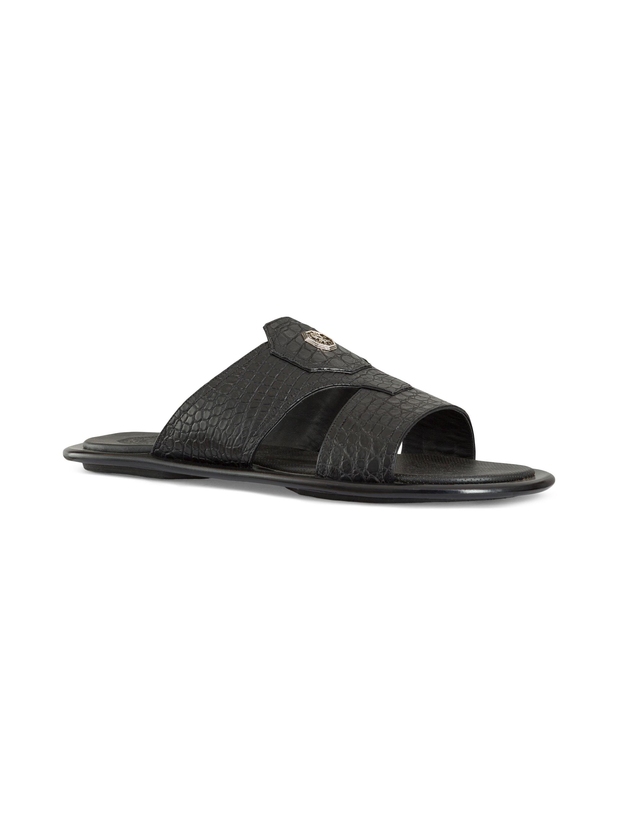 Stefano Ricci Men's Crocodile Leather Sandals - Black