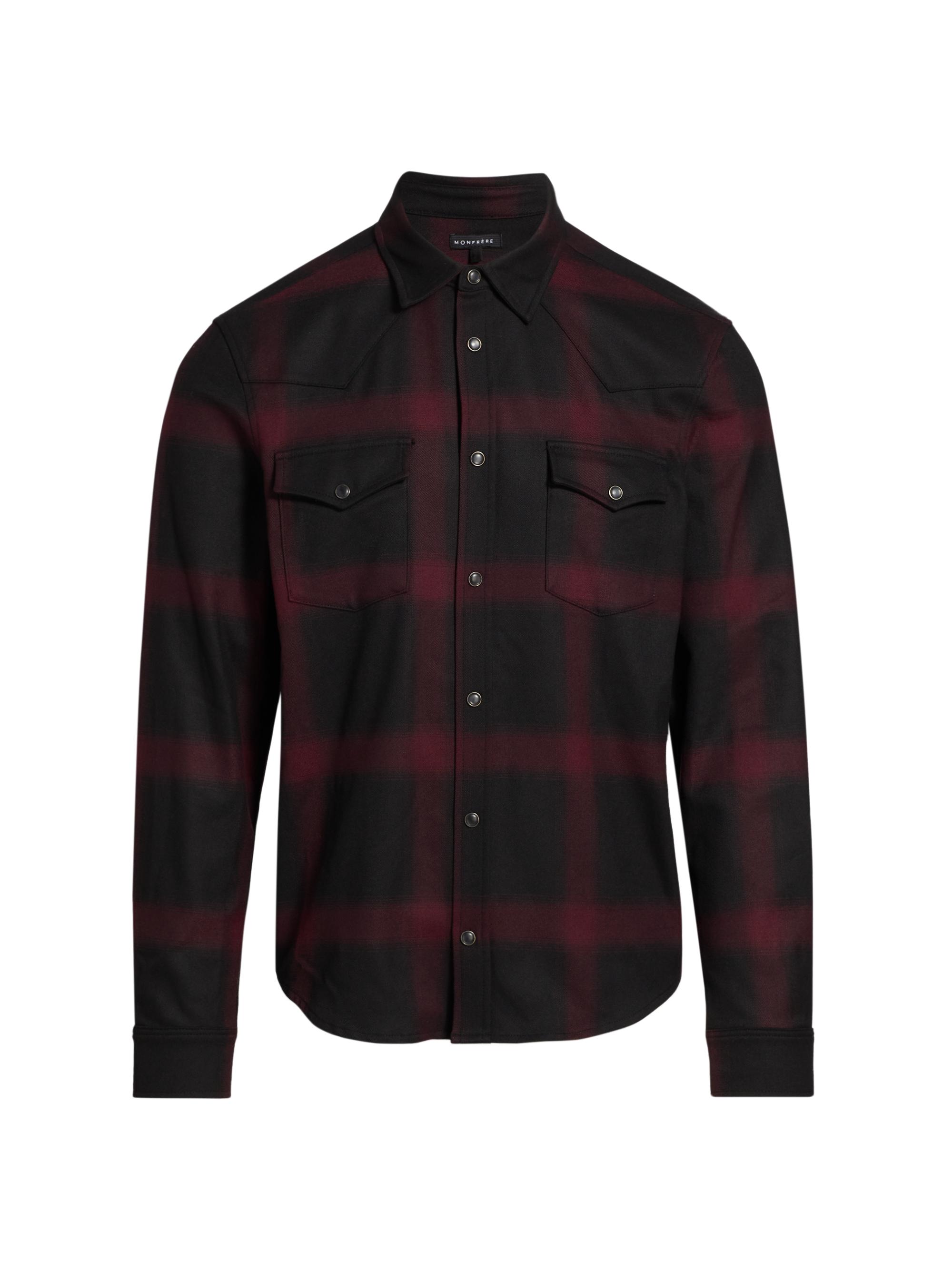Monfrère Men's Eastwood Check Shirt - Oxblood