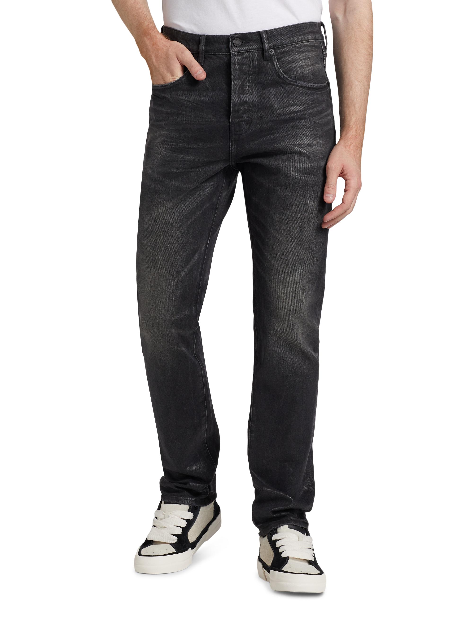 Purple Brand Double Dip Coated Straight-Leg Jeans | Saks Fifth Avenue