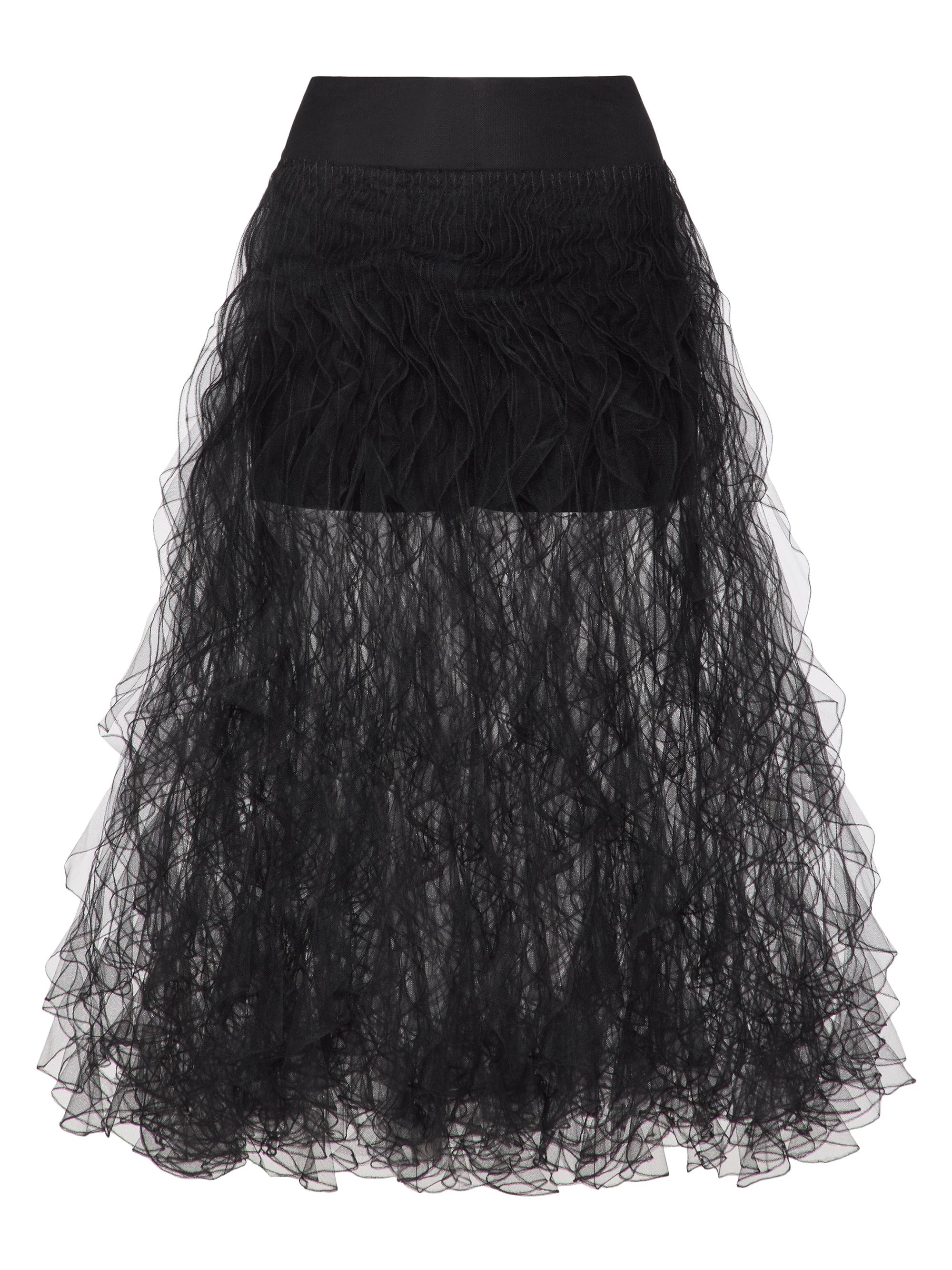 Valentino Garavani Women's Tulle Illusione Skirt - Black