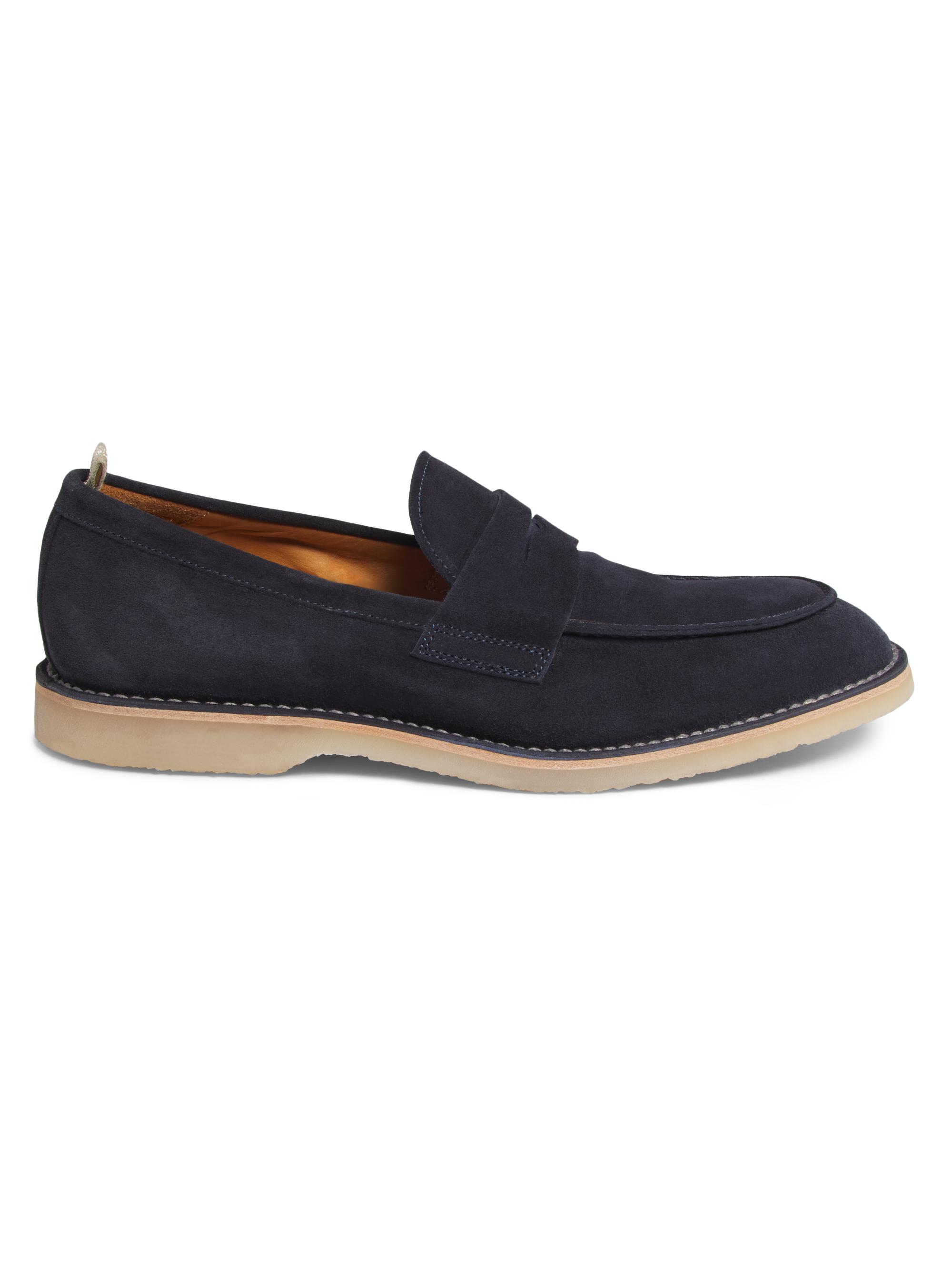Officine Creative Men's Flexus Suede Penny Loafers - Deep Navy