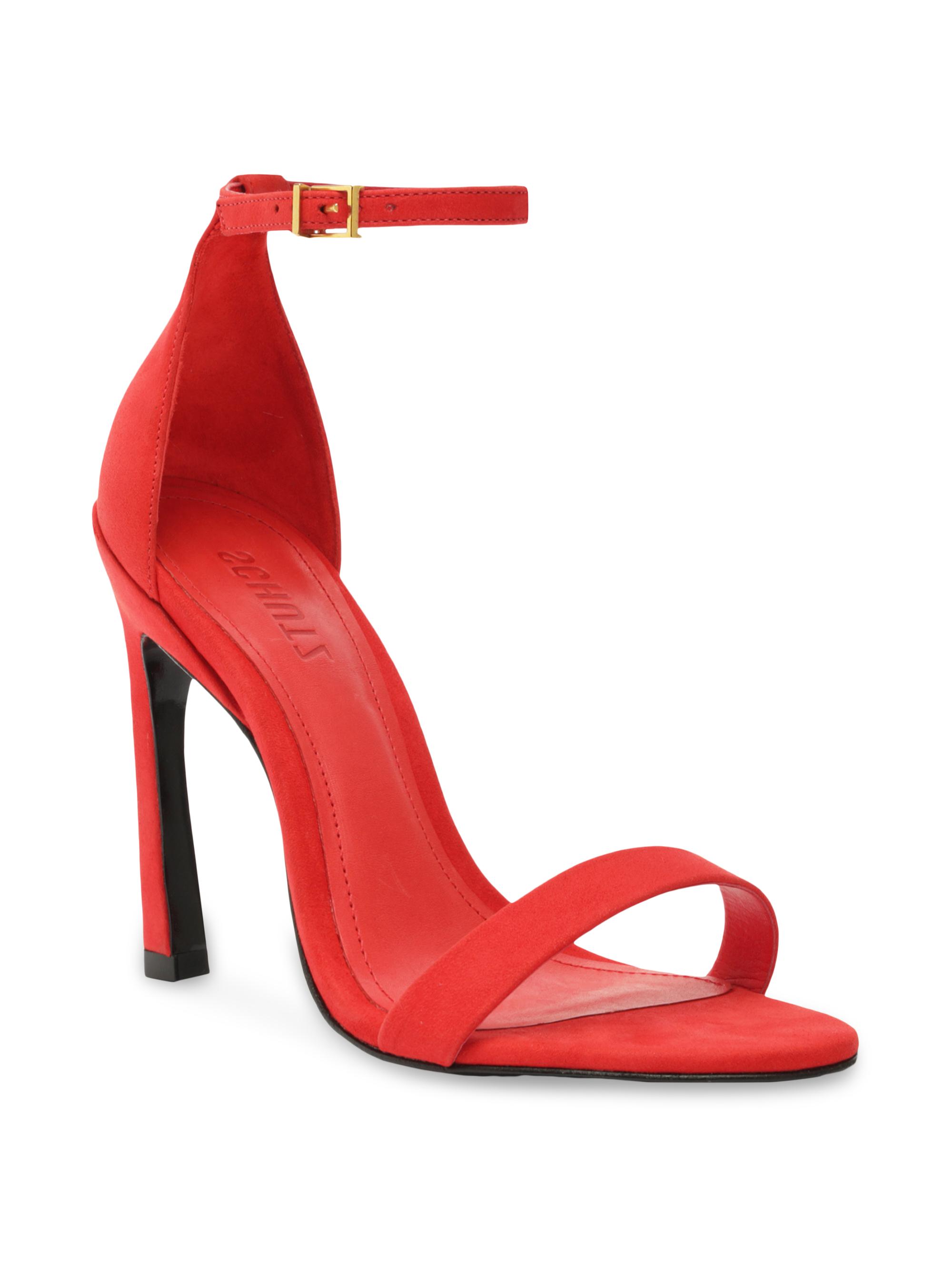 Schutz Women's Cadey-Lee 0MM Nubuck Sandals - Red Berry