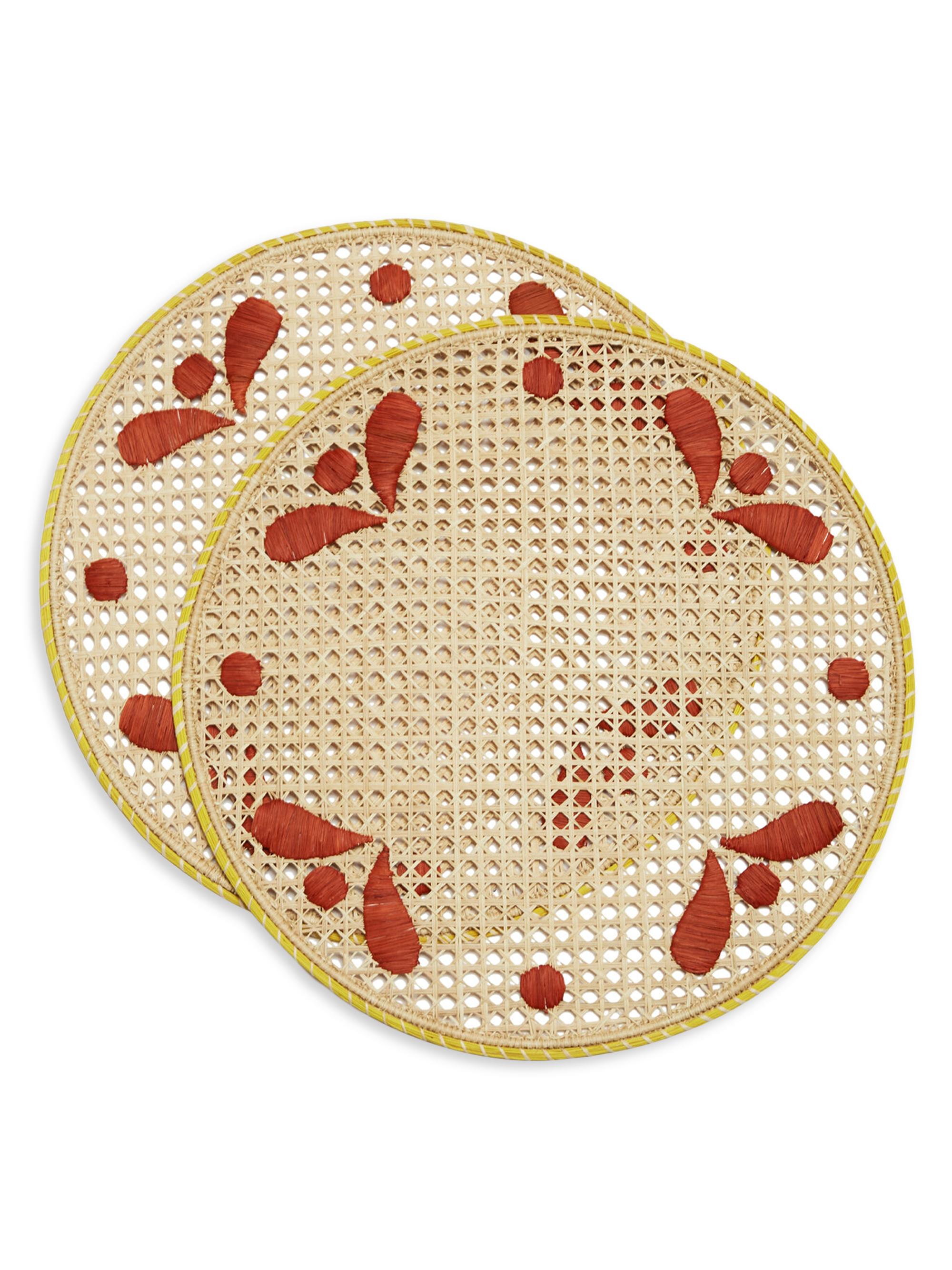 La DoubleJ Raffia Placemat Set of 2 - Capri Mattone