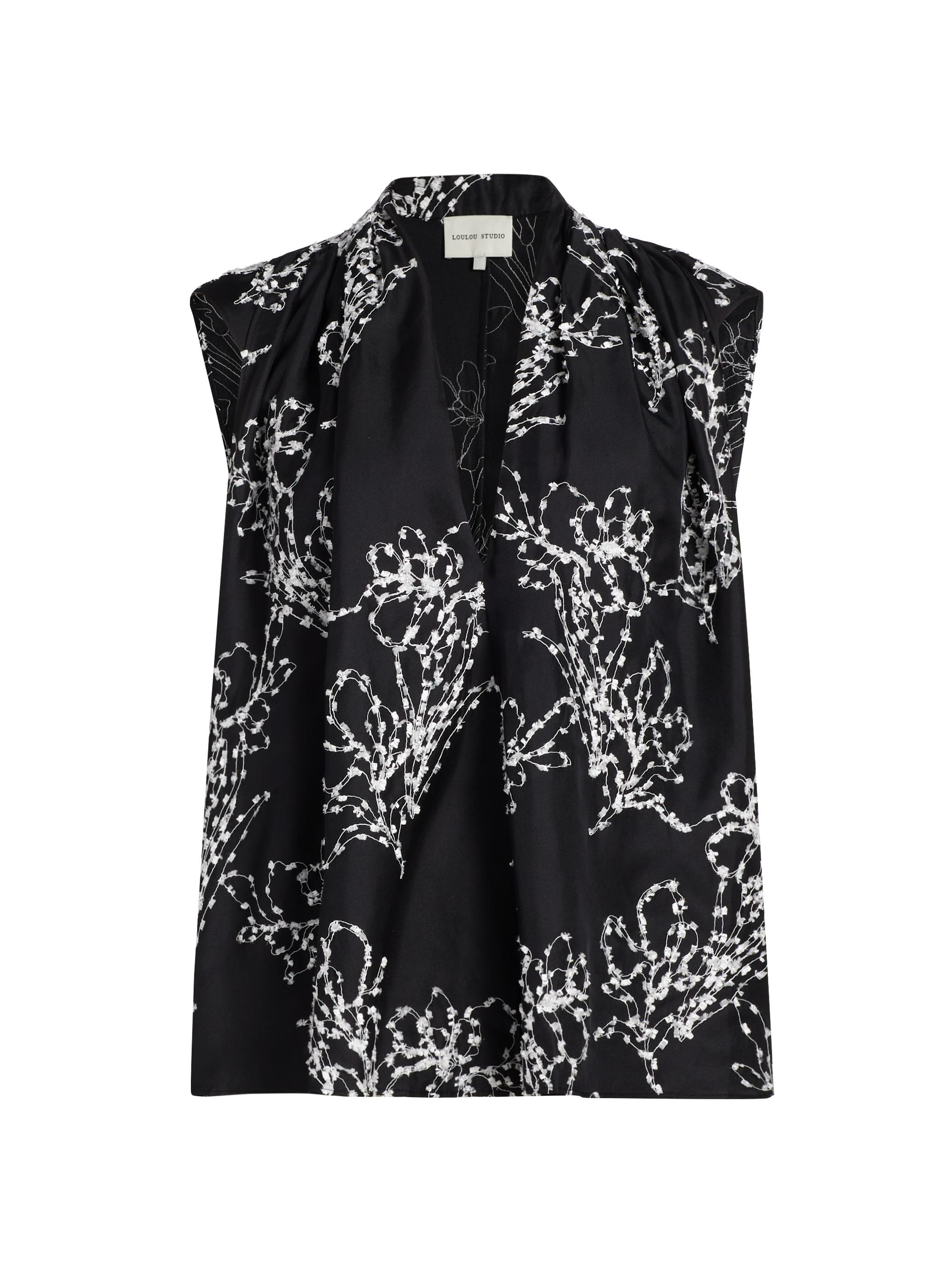 Loulou de Saison Women's Asel Silk Top - Black - Women's Clothing