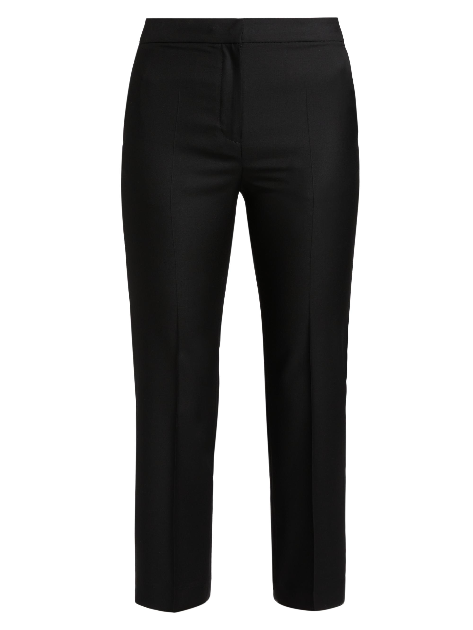 Loulou de Saison Women's Sofe Wool Cropped Trousers - Black