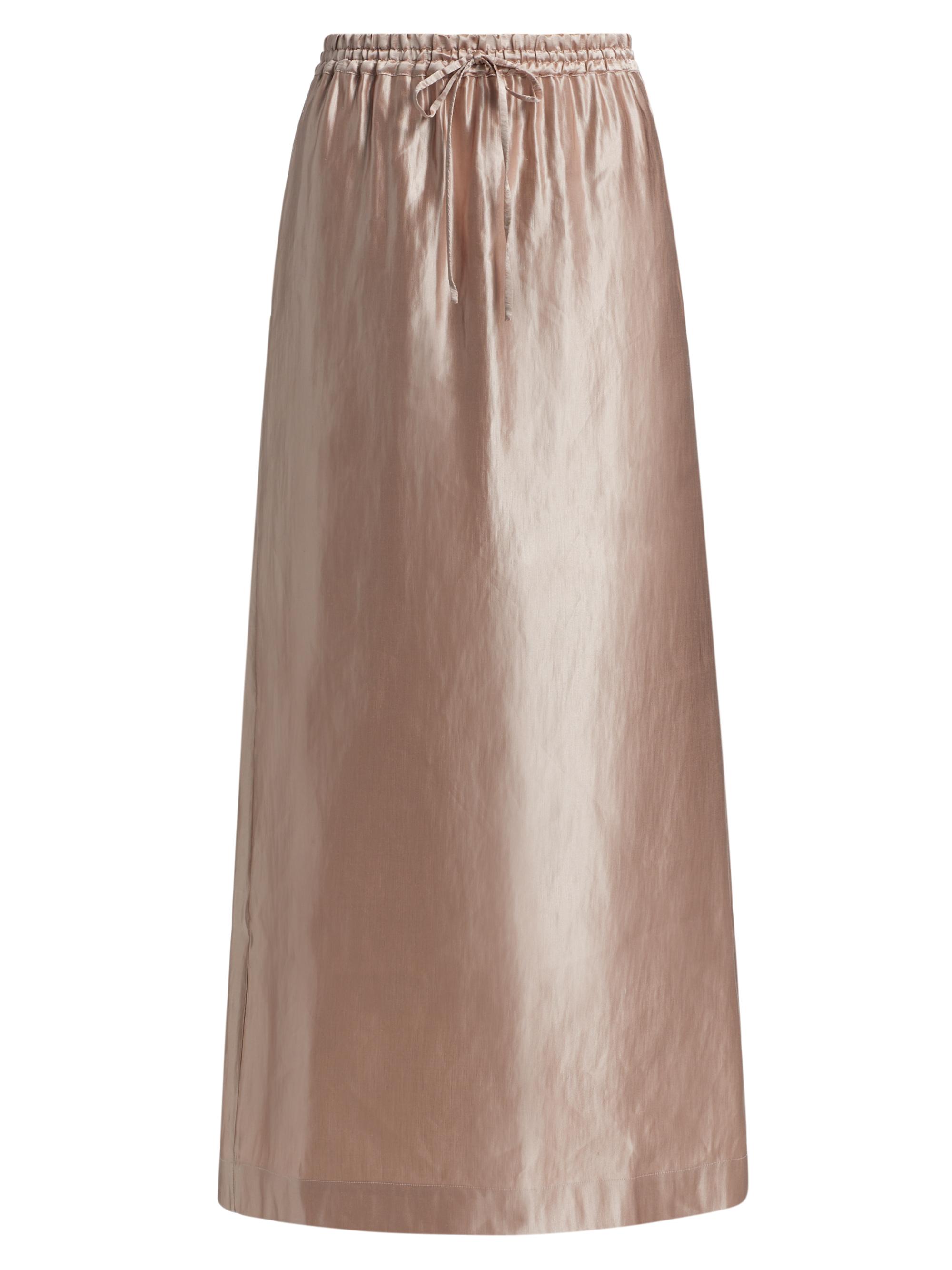 Loulou de Saison Women's Liam Satin Drawstring Maxi-Skirt - Petal Rose