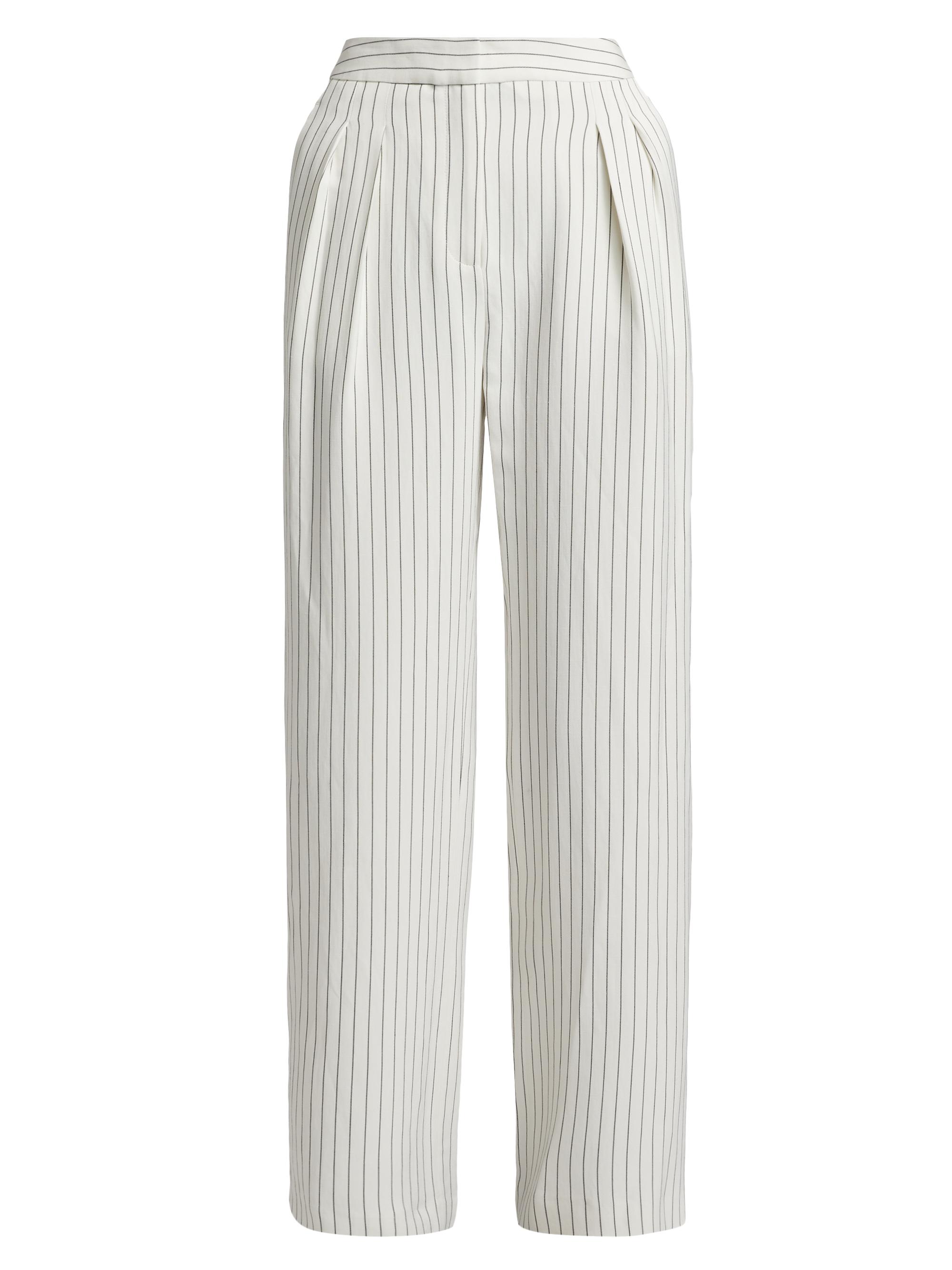 Loulou de Saison Women's Ayla Tailored Straight Trousers -  Black Stripes