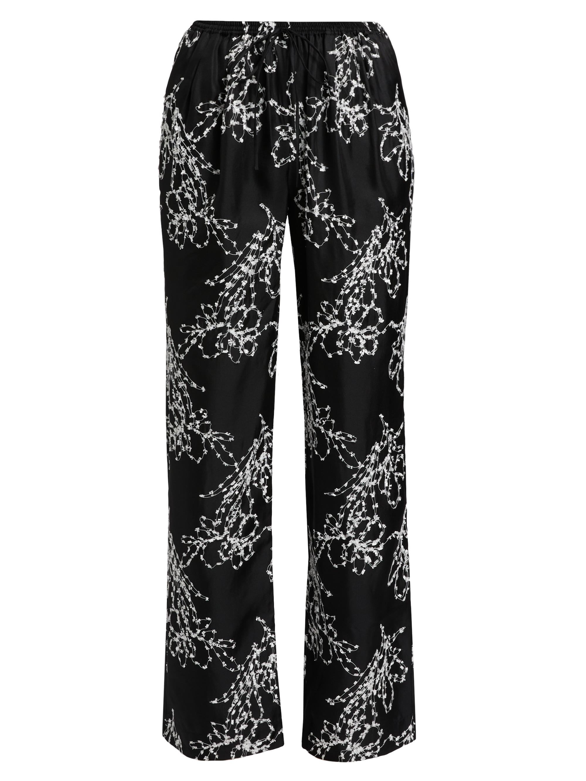Loulou de Saison Women's Markos Silk Pull-On Pants - Black