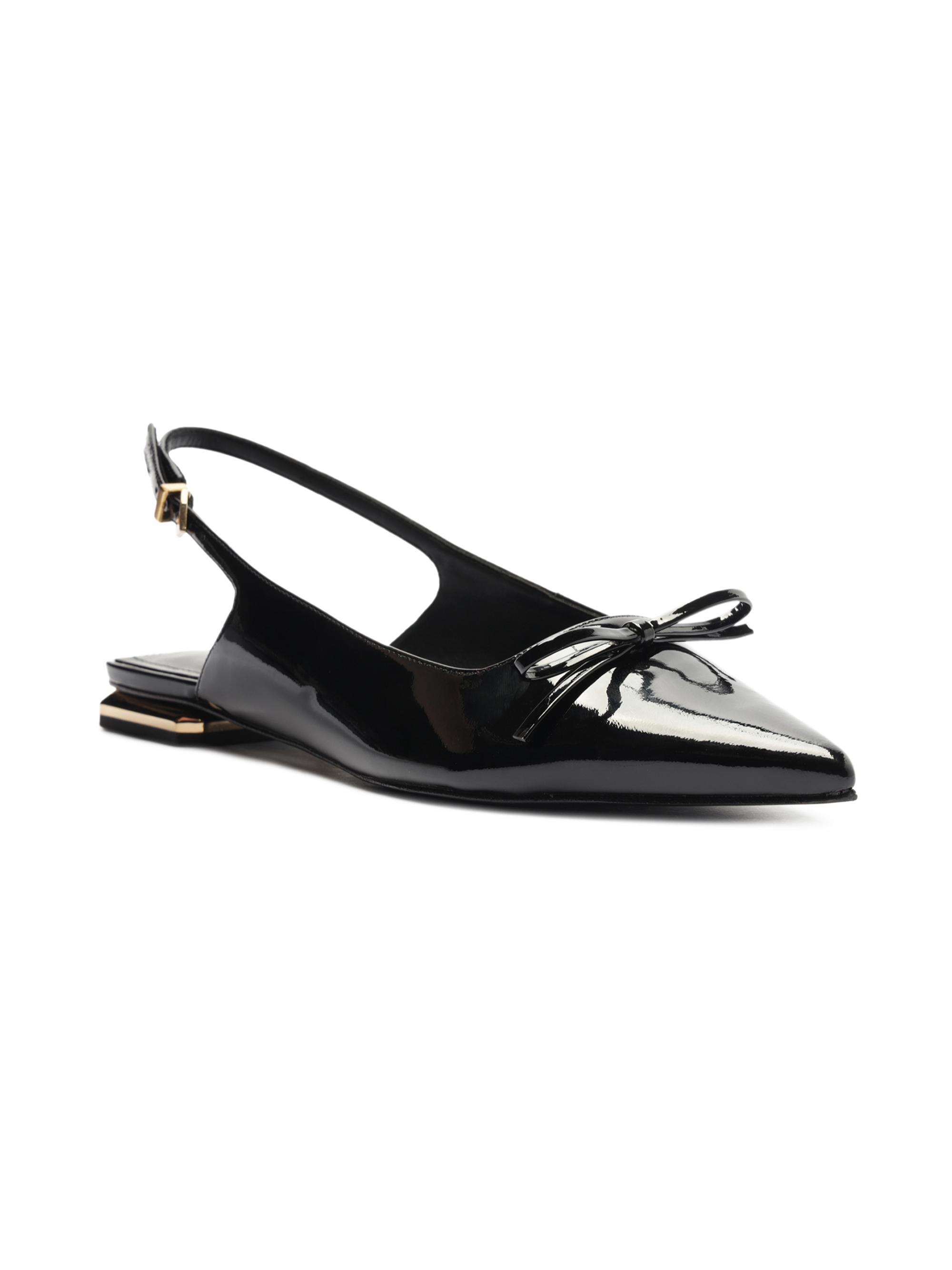 Schutz Women's Violetta Patent Leather Flats - Black Gold