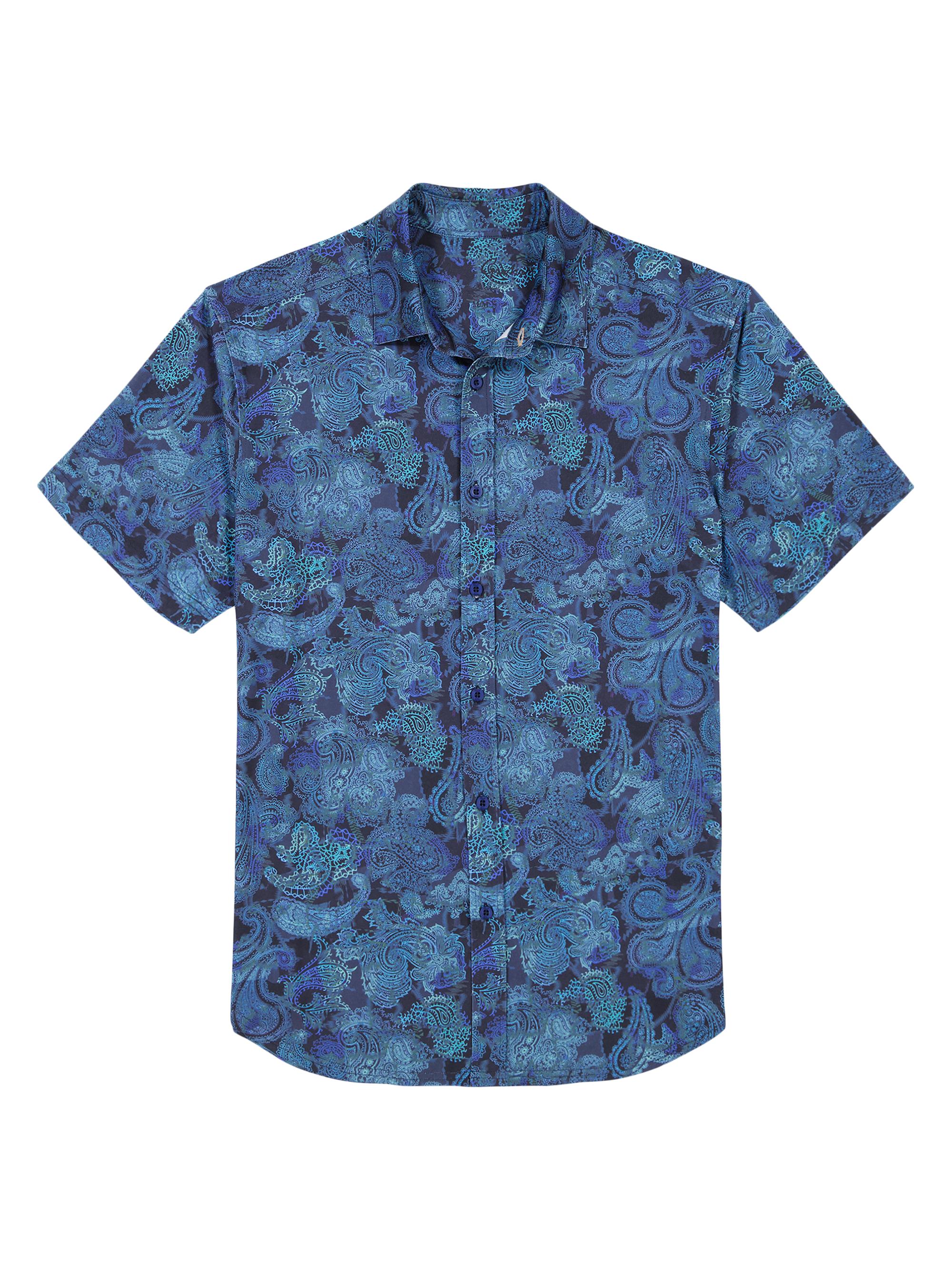 Robert Graham Men's Cusco Paisley Button-Front Shirt - Navy