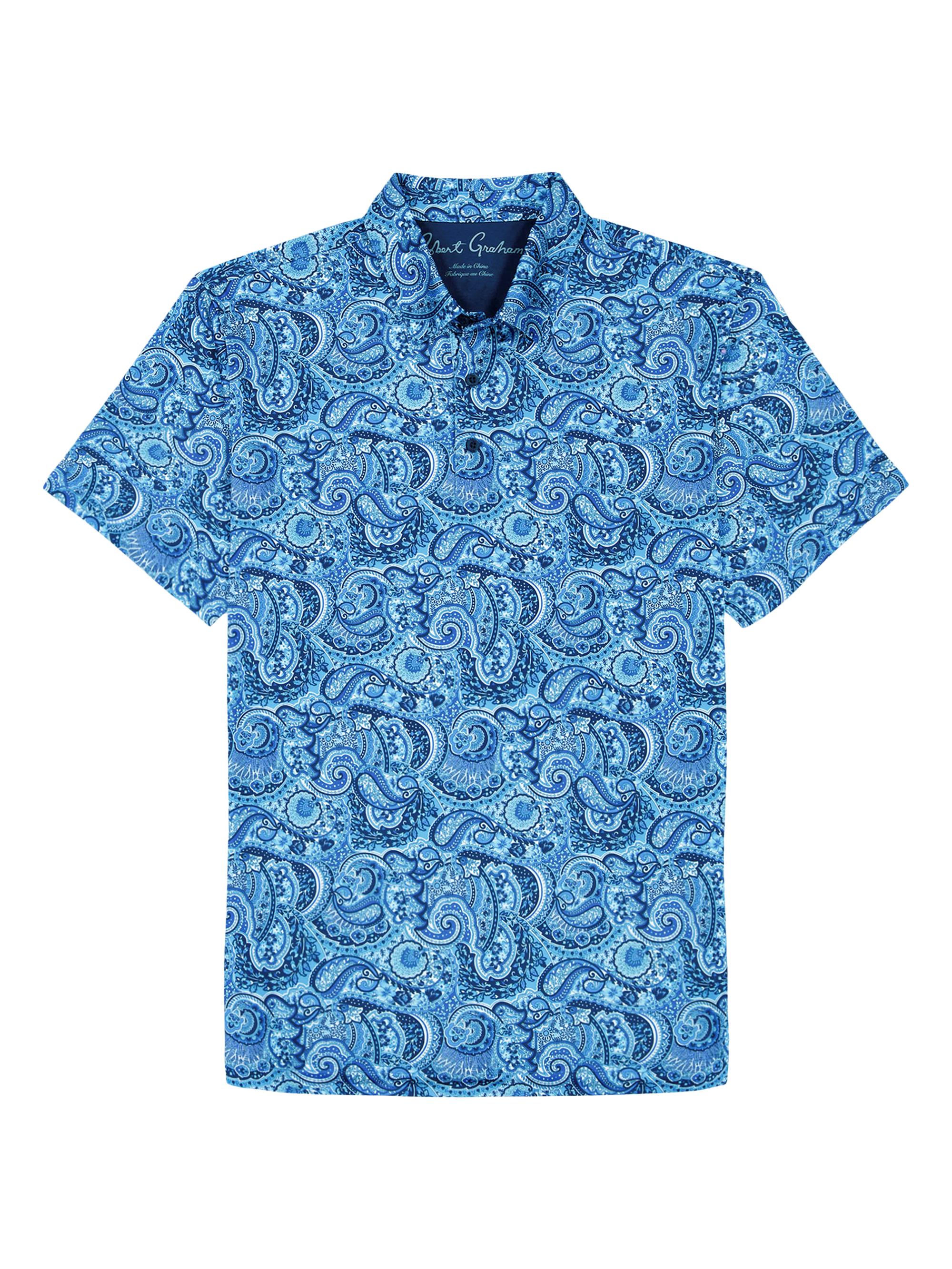 Robert Graham Men's Neris Paisley Polo Shirt - Blue
