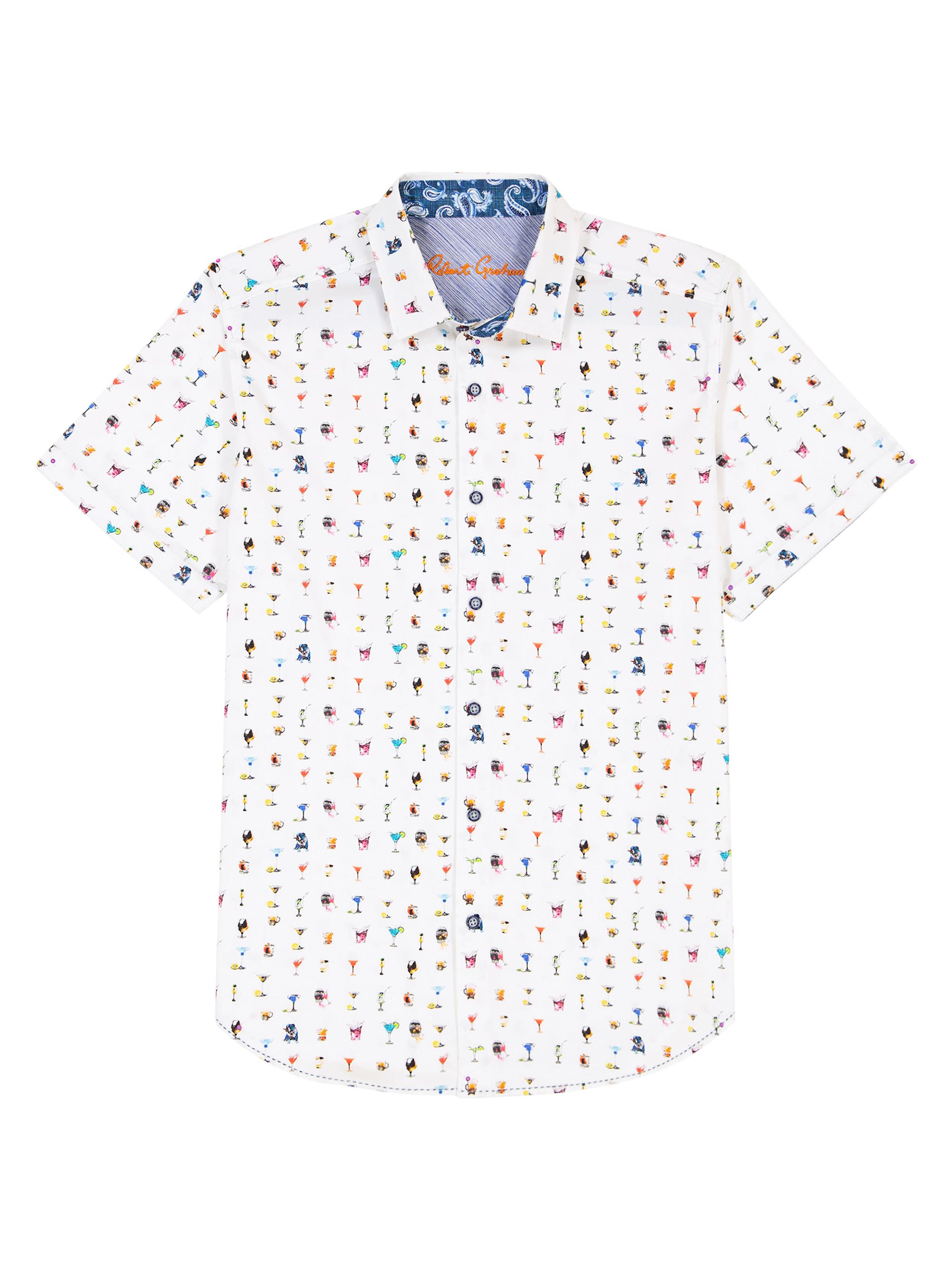 Robert Graham Men's Booze Cruz Short-Sleeve Shirt - White