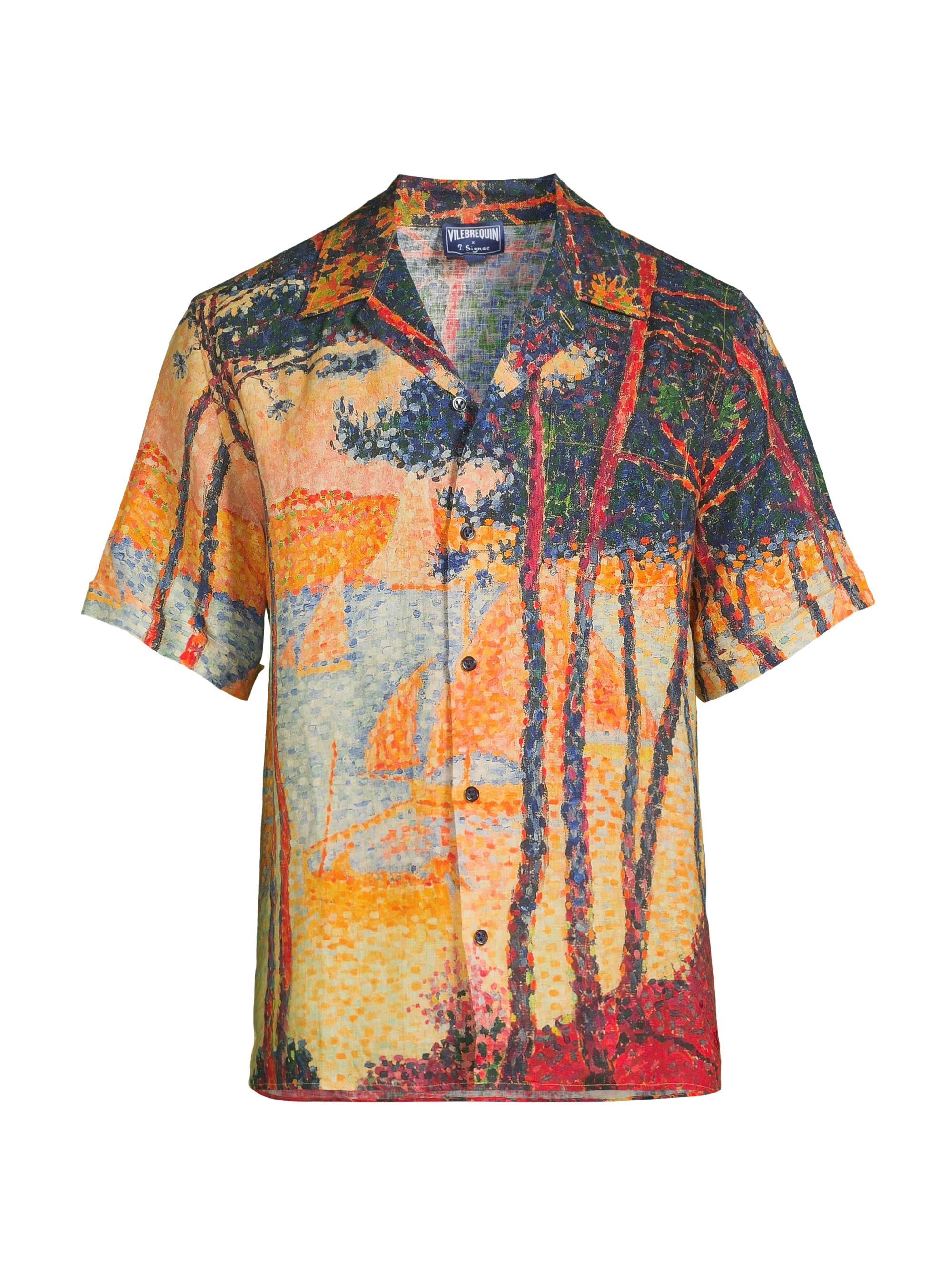 Vilebrequin Men's Sailboat Linen Shirt - Mais