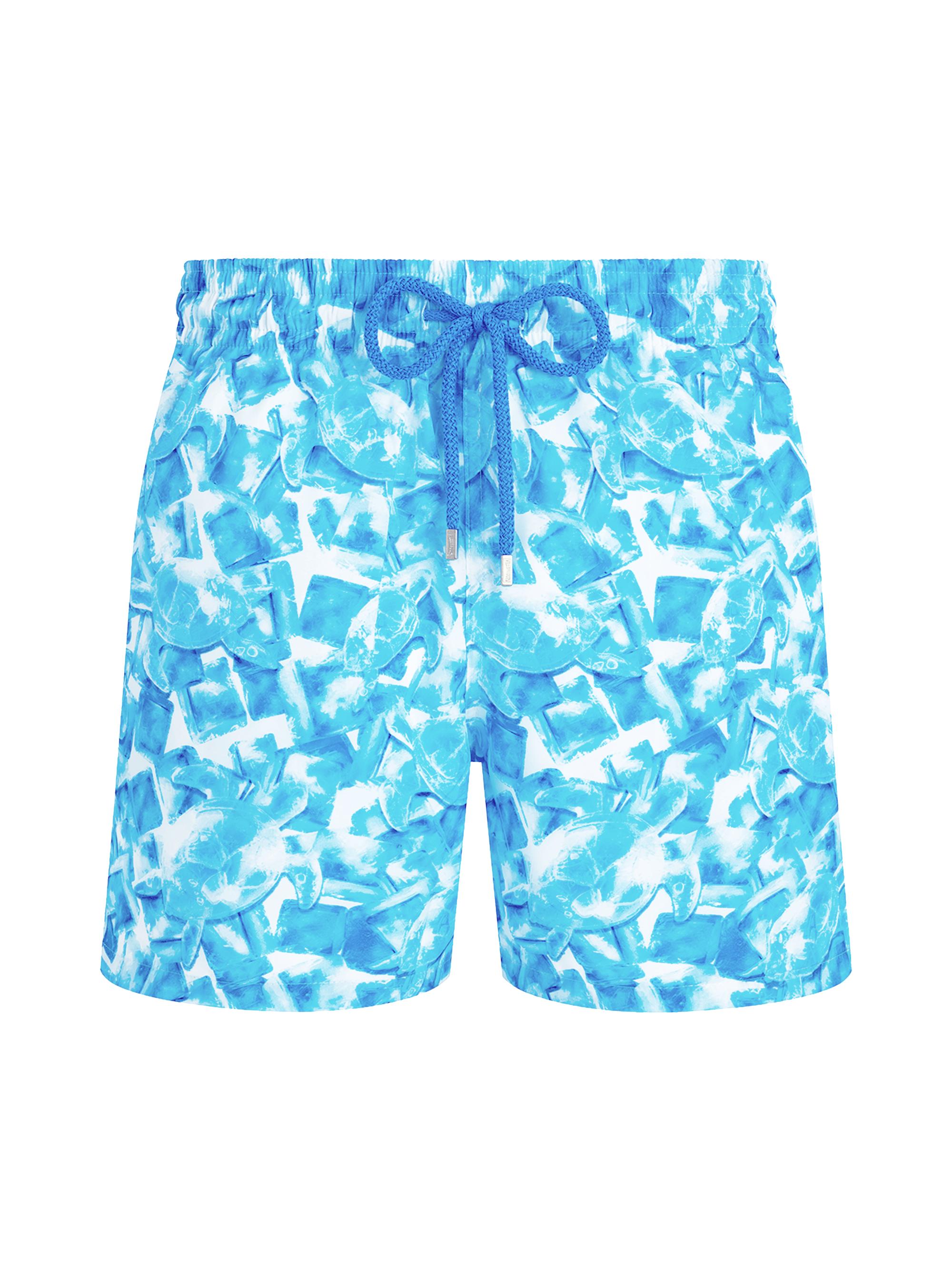 Vilebrequin Men's Abstract Turtles Swim Shorts - Blanc