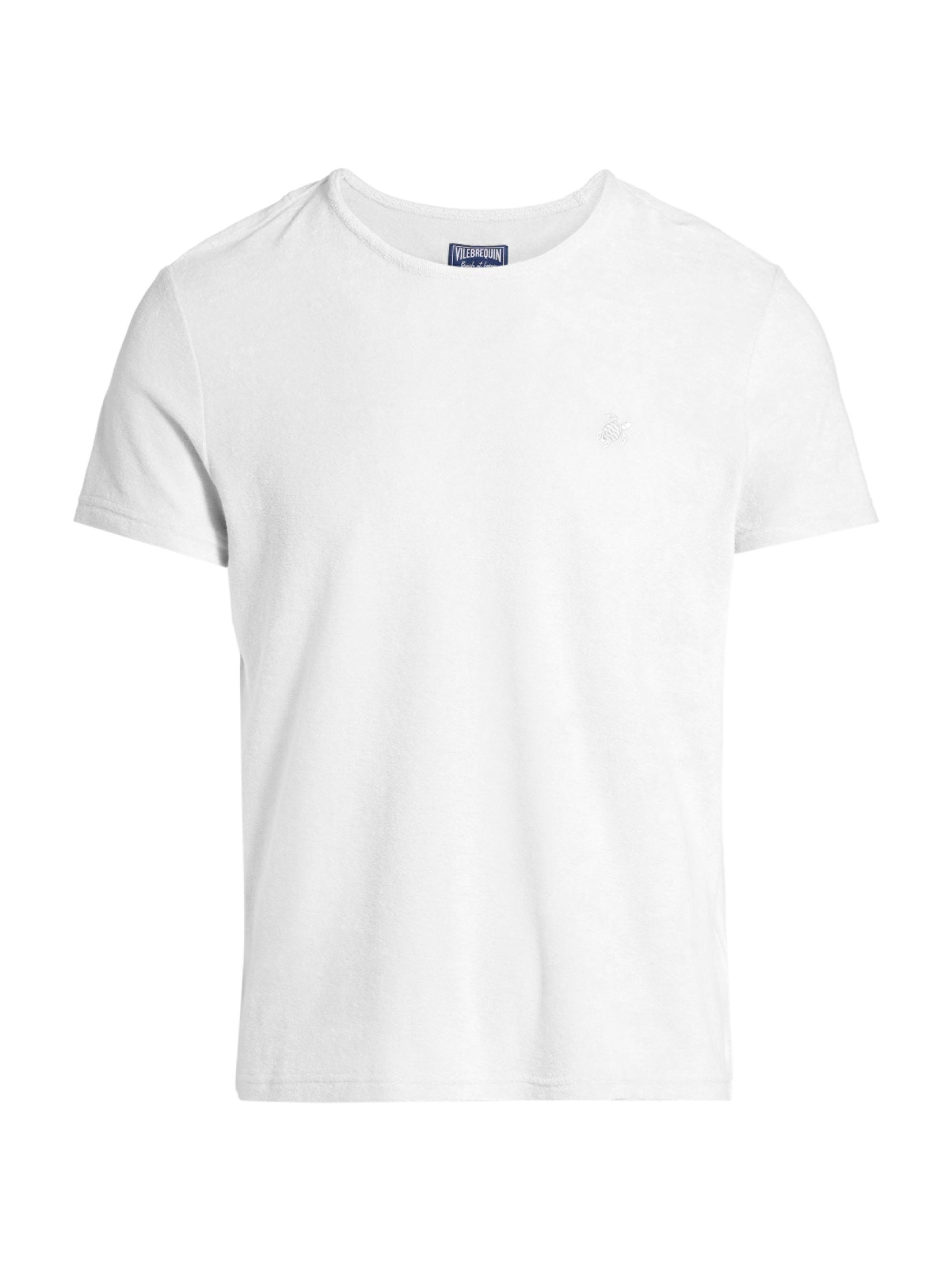 Vilebrequin Men's Terry Cotton-Blend Crewneck T-shirt - White