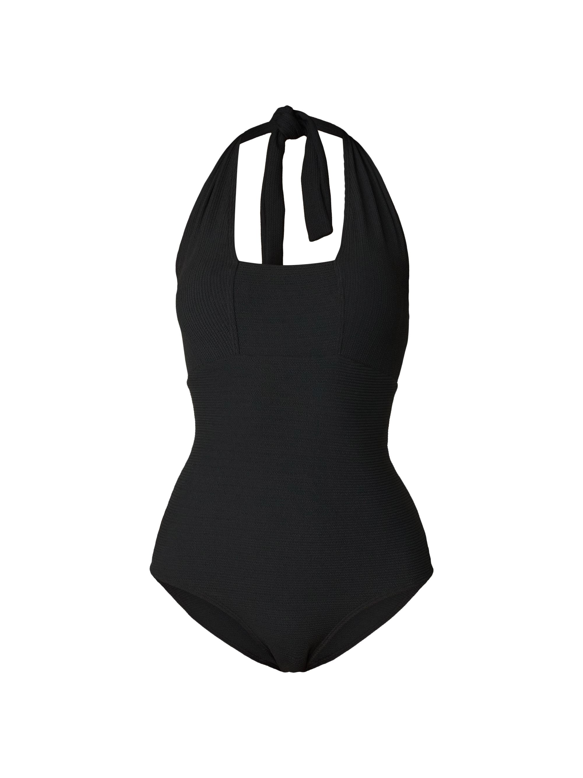 Shoshanna Women's Halter Square Neck One-Piece Swimsuit - Jet