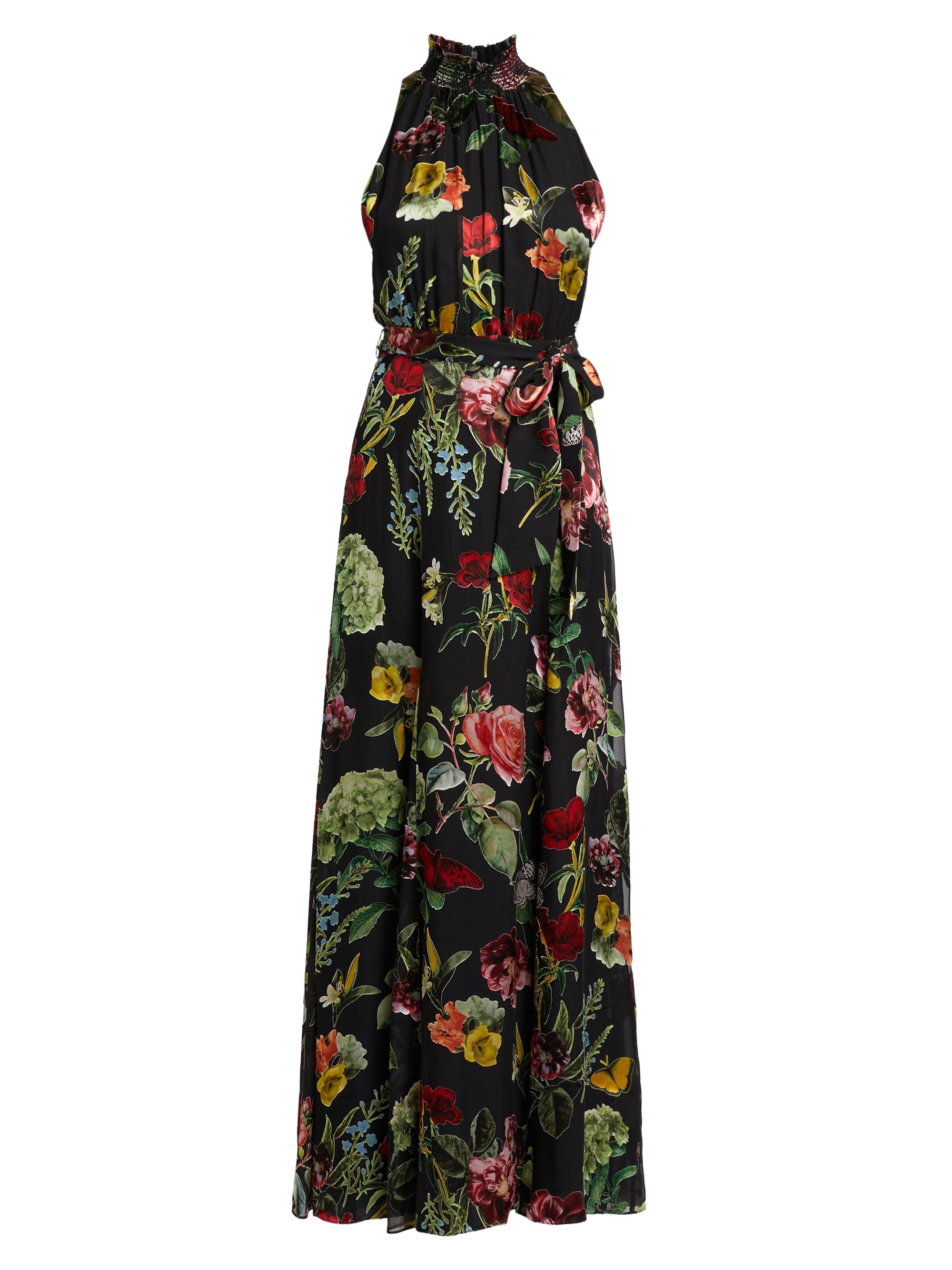 Alice + Olivia Samantha Butterfly Braided-Strap Maxi Dress