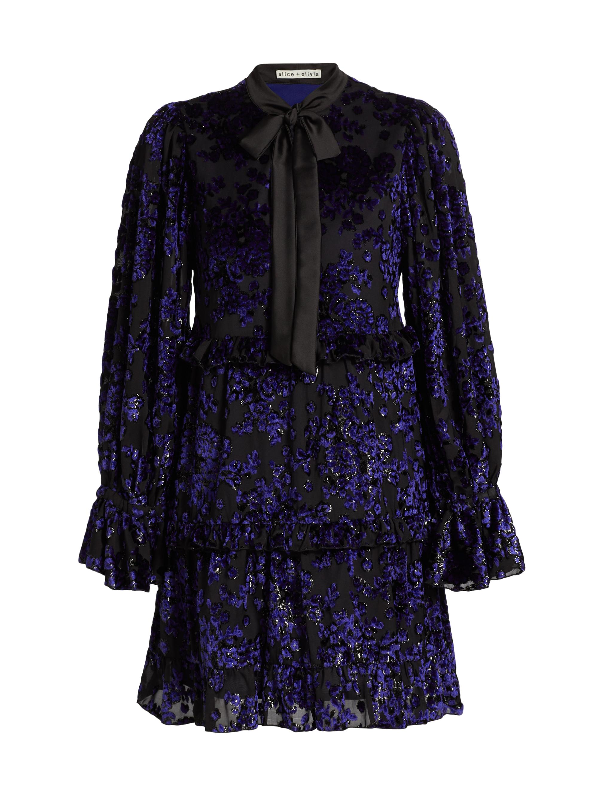 Alice + Olivia Kyrie Piped Tuxedo Dress | Saks Fifth Avenue