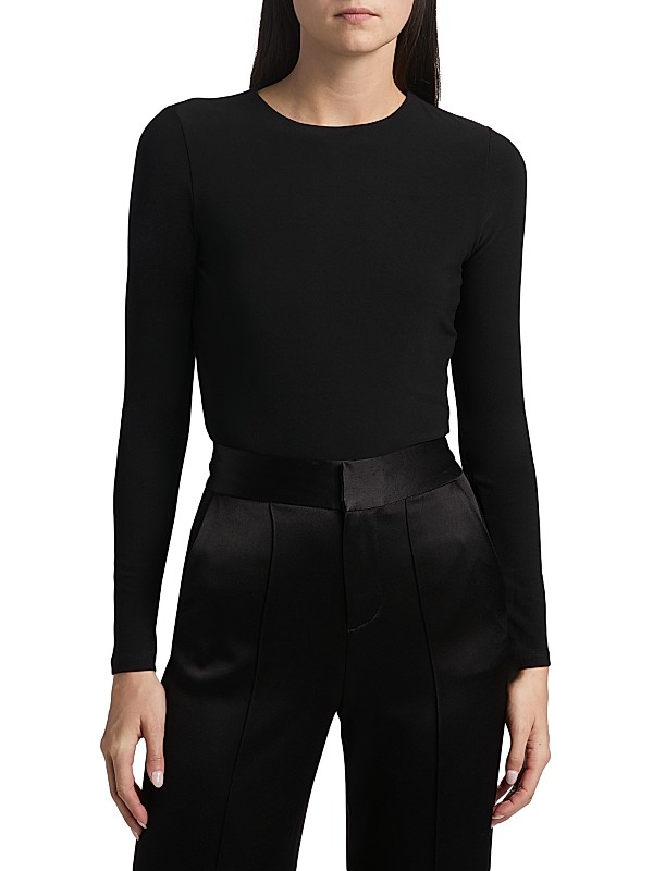 Shop Alice + Olivia Delaina Cropped Faux Fur-Cuff Top | Saks Shop Alice + Olivia Delaina Cropped Faux Fur-Cuff Top | Saks