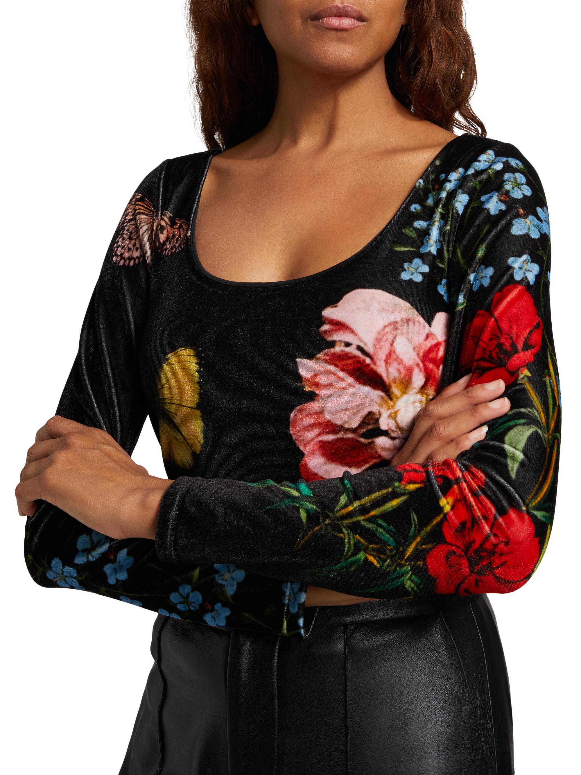 トップス alice auaa long sleeve cut and sew alice auaa Black Long Sleeve Tops Grey Free Size Women