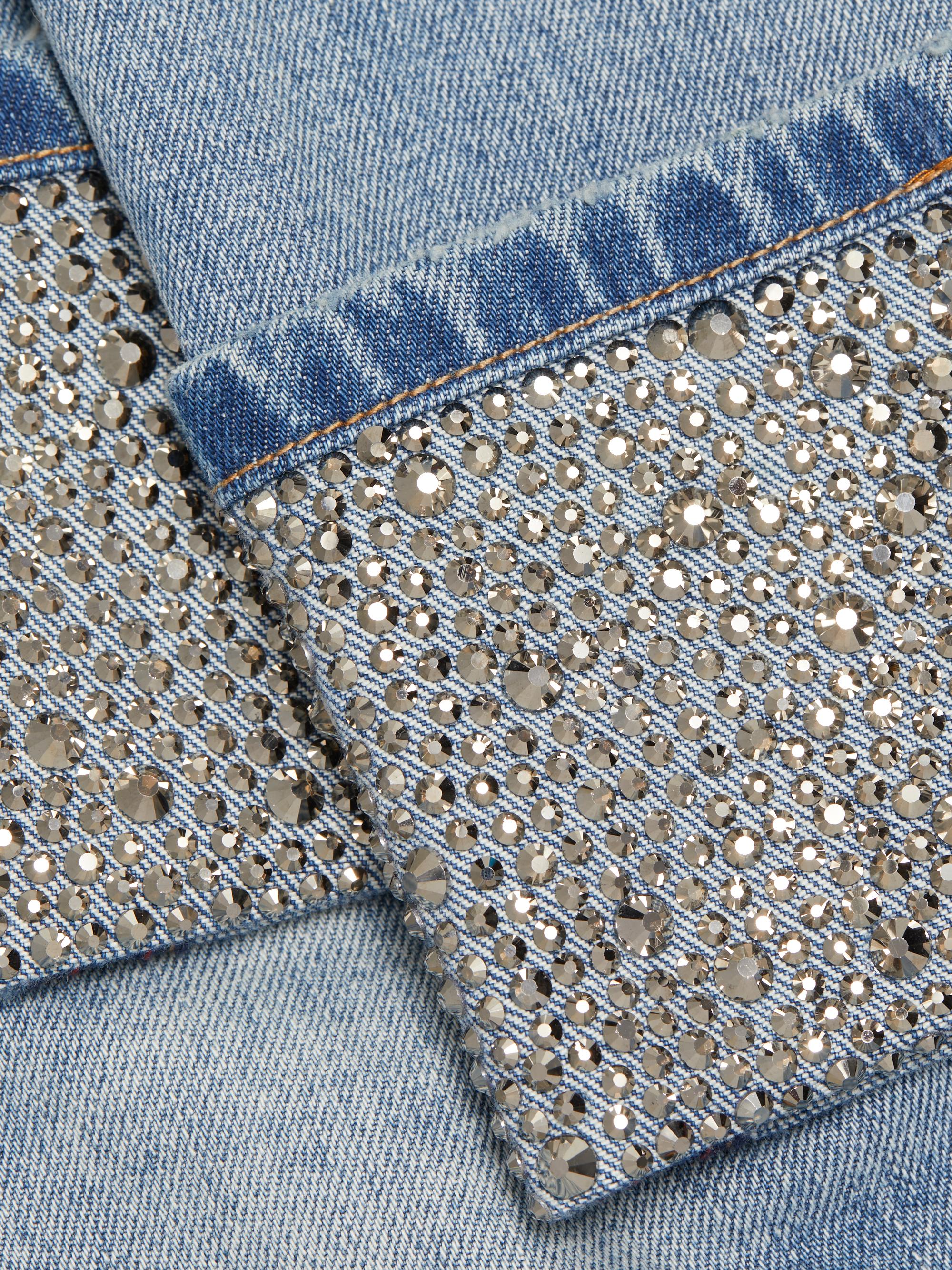 sizeadjust motif lace loose denim PT ブルー sizeadjust motif lace loose denim PT ブルー sizeadjust motif