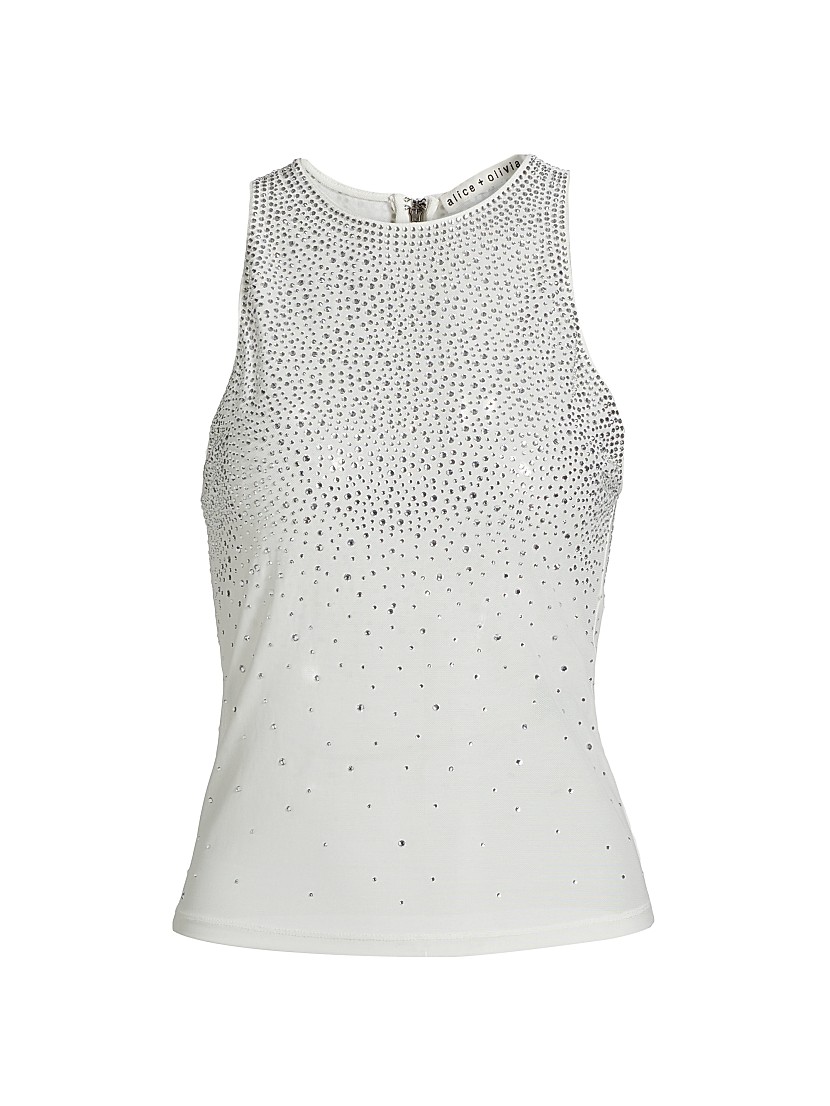 Shop Alice + Olivia Pania Embellished Tank Top | Saks Fifth Shop Alice + Olivia Pania Embellished Tank Top | Saks Fifth