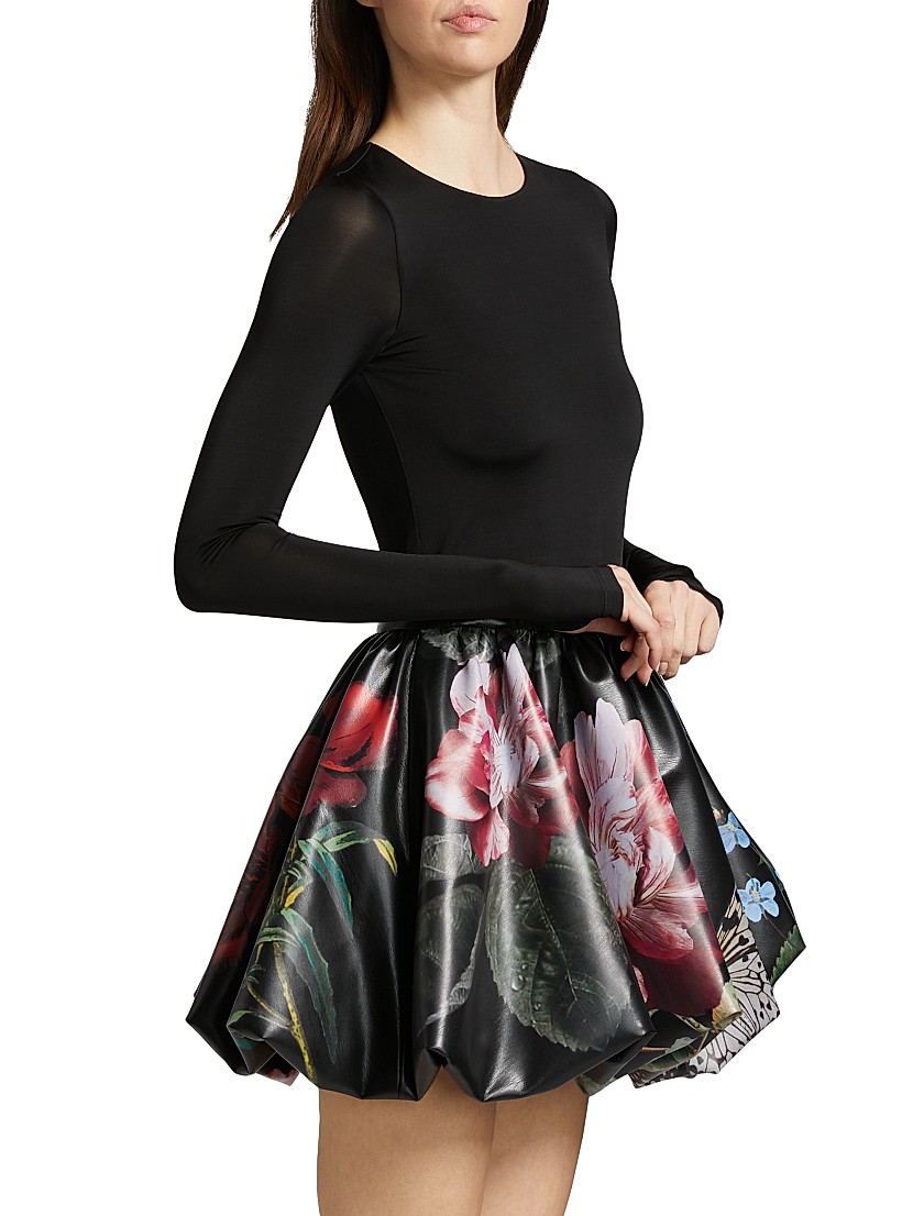 Shop Alice + Olivia Chara Floral Bubble Minidress | Saks Shop Alice + Olivia Chara Floral Bubble Minidress | Saks