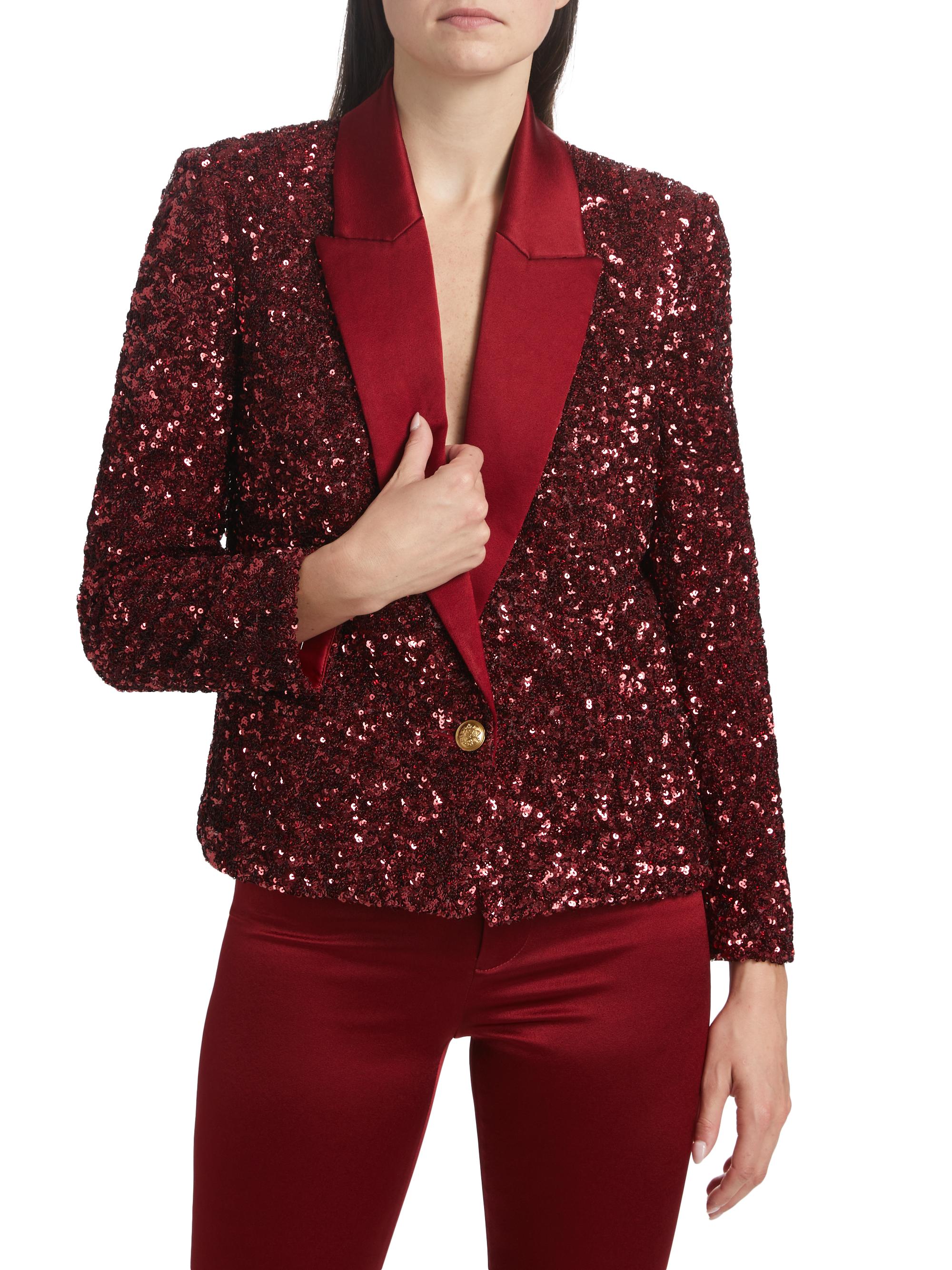 Alice + Olivia Devyn Sequin Short Blazer | Saks Fifth Avenue