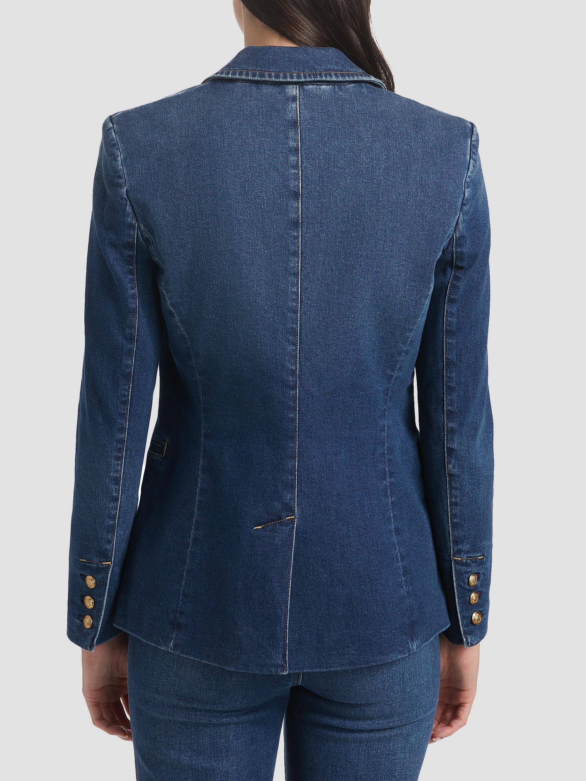 Blazer Léger Style Jean Bleu Marine Avec Lacets - Taille S - Marque Boom Boom Jeans - Neuf Sans étiquette