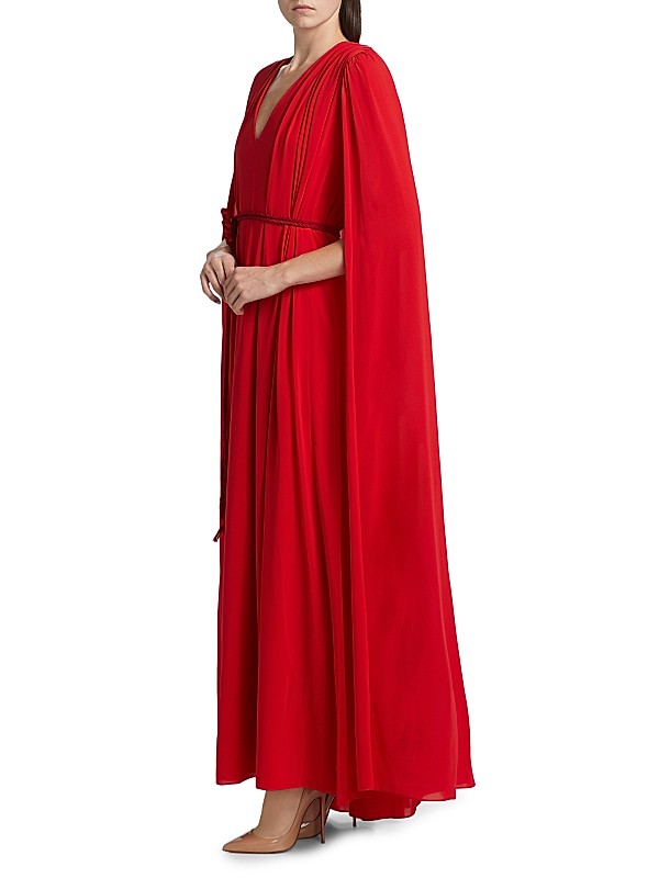 Shop Alice + Olivia Zenaida Maxi Cape Dress | Saks Fifth Avenue Shop Alice + Olivia Zenaida Maxi Cape Dress | Saks Fifth Avenue