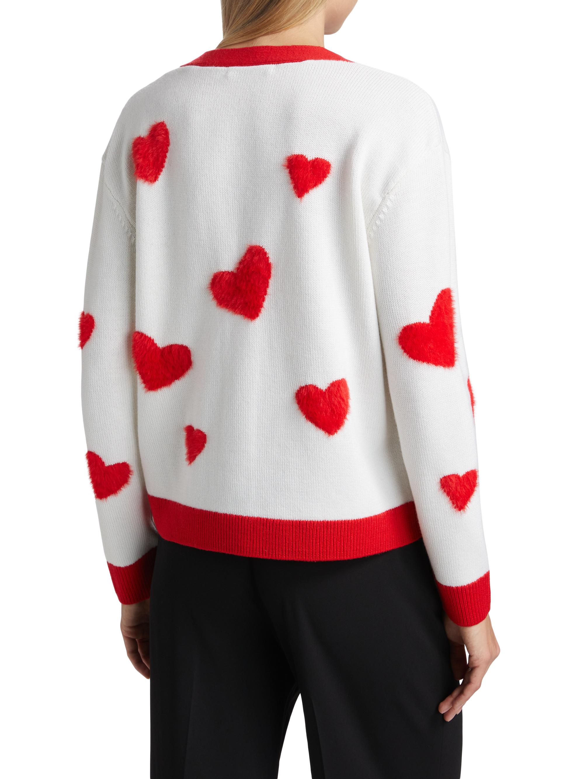 Alice + Olivia Bradley Heart Embroidered Cardigan | Saks Fifth Avenue