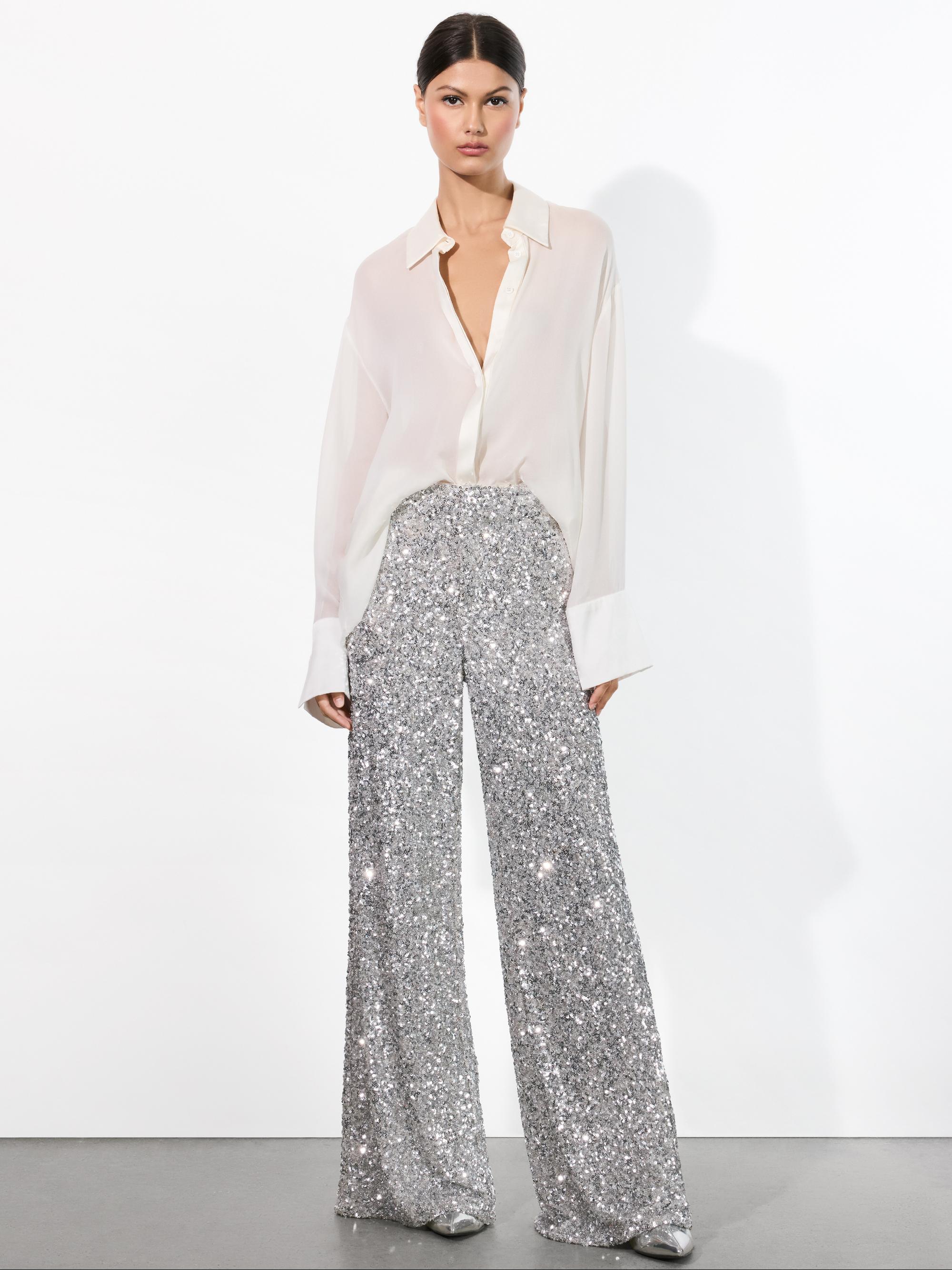 anne 【dressy pants】ドレッシーパンツ Alice + Olivia Mame Sequin Wide-Leg Pants | Saks Fifth Avenue